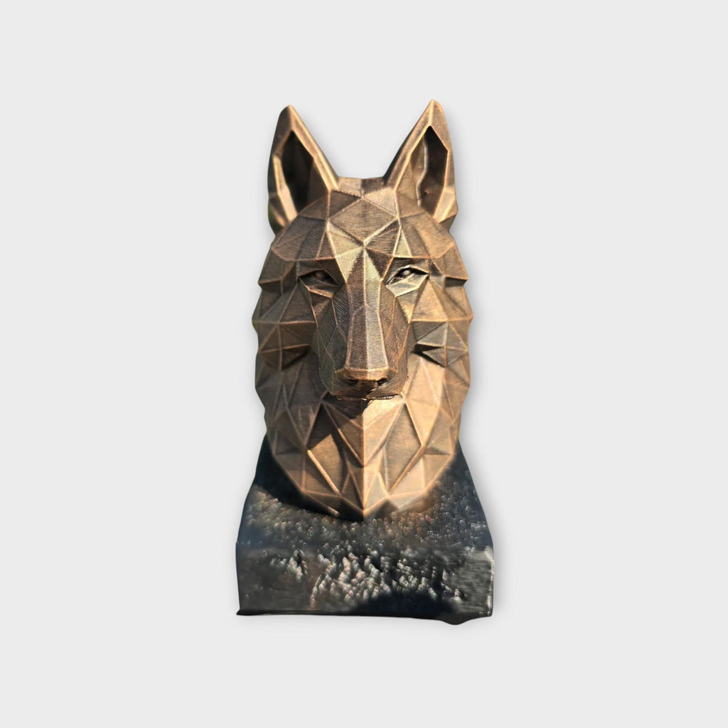 Bust of a German Shepherd Low Poly Bust Dog Statue - Home Decor Dog Lover Hand-Painted Ornament