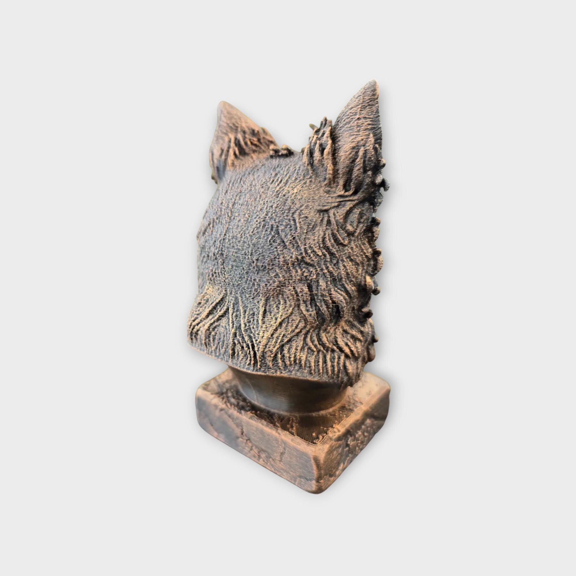 Bust of a Mudi dog statue - home decor dog lover handpainted ornament