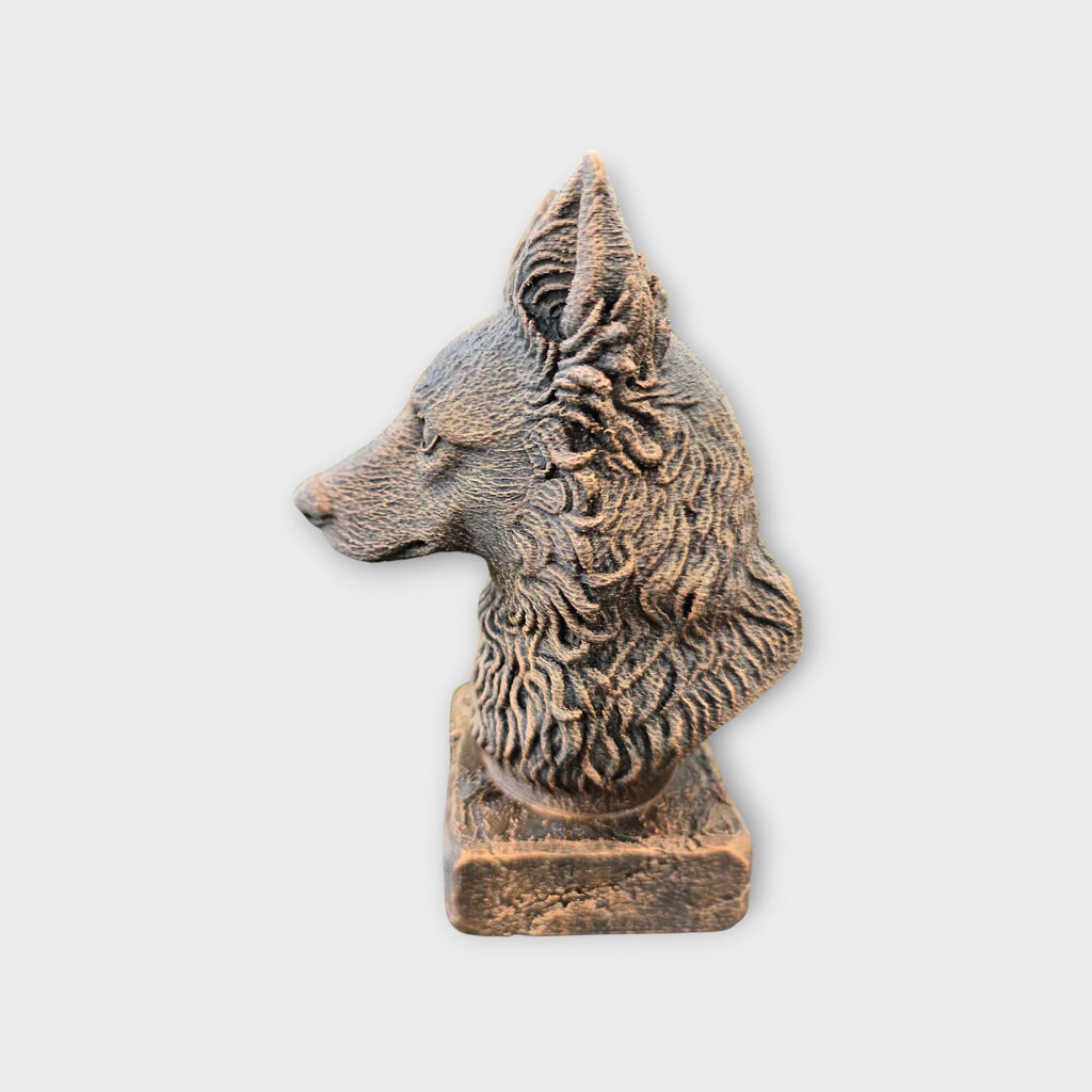 Bust of a Mudi dog statue - home decor dog lover handpainted ornament