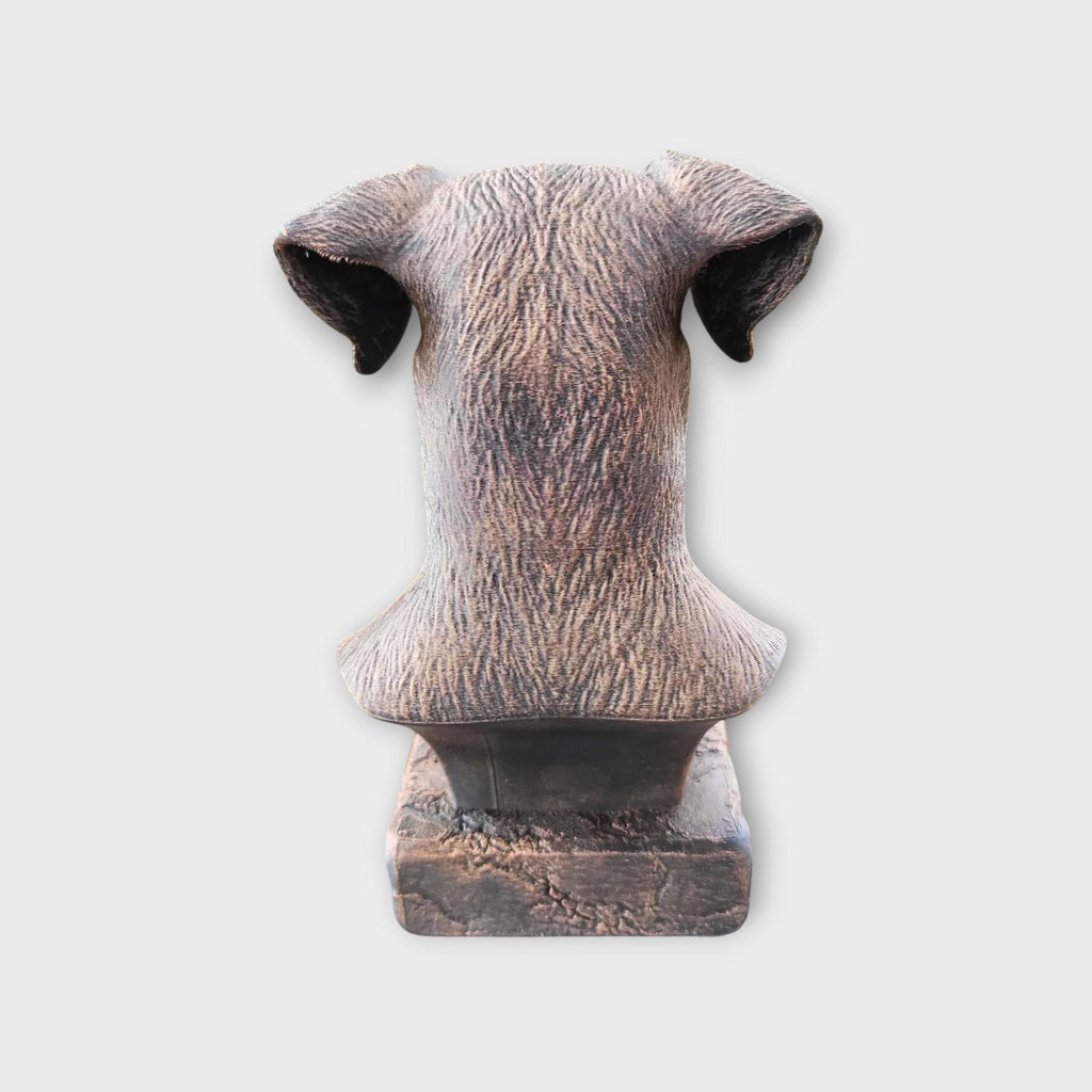 Bust of a doberman natural ears dog statue - home decor dog lover handpainted ornament