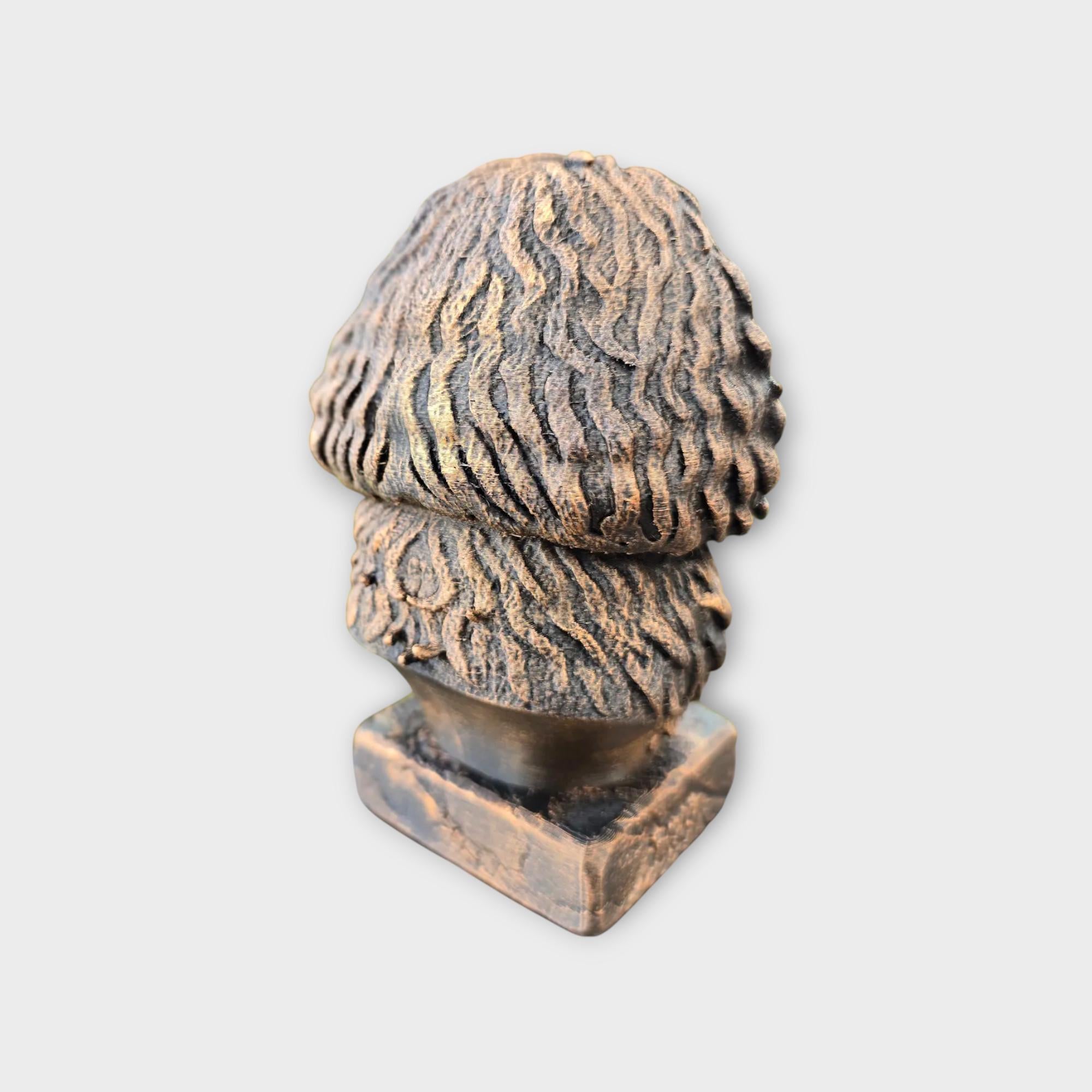 Bust of a Bolonka dog statue - home decor dog lover handpainted ornament