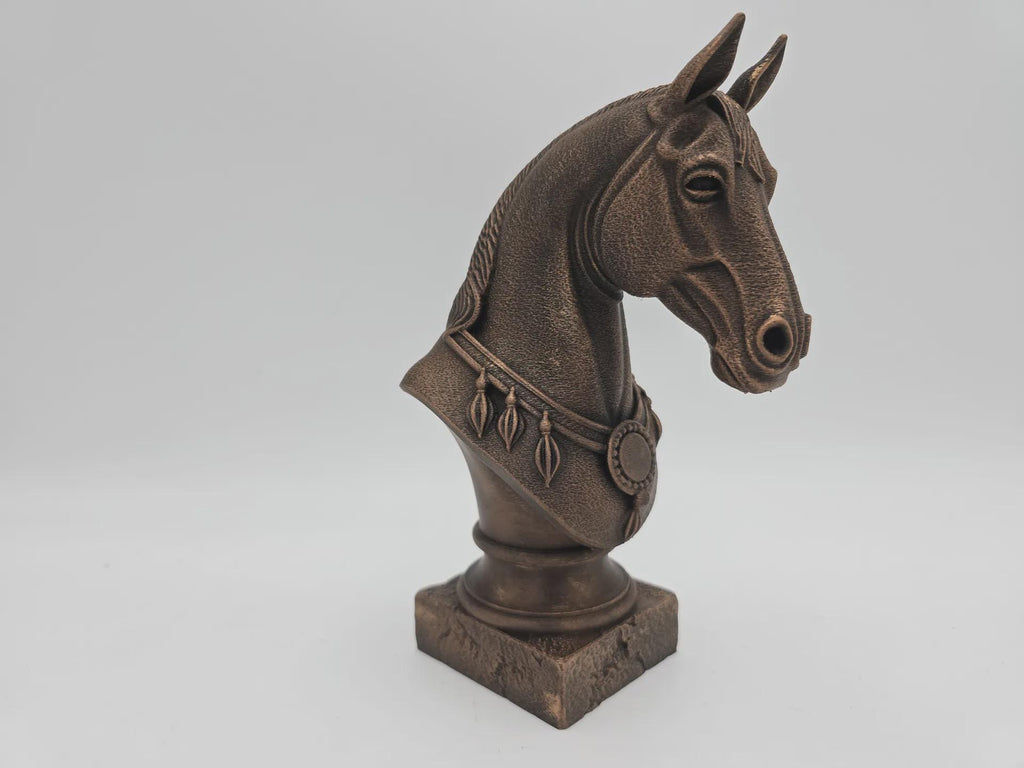 Bust of a horse statue - home decor horse lover gift handpainted ornament