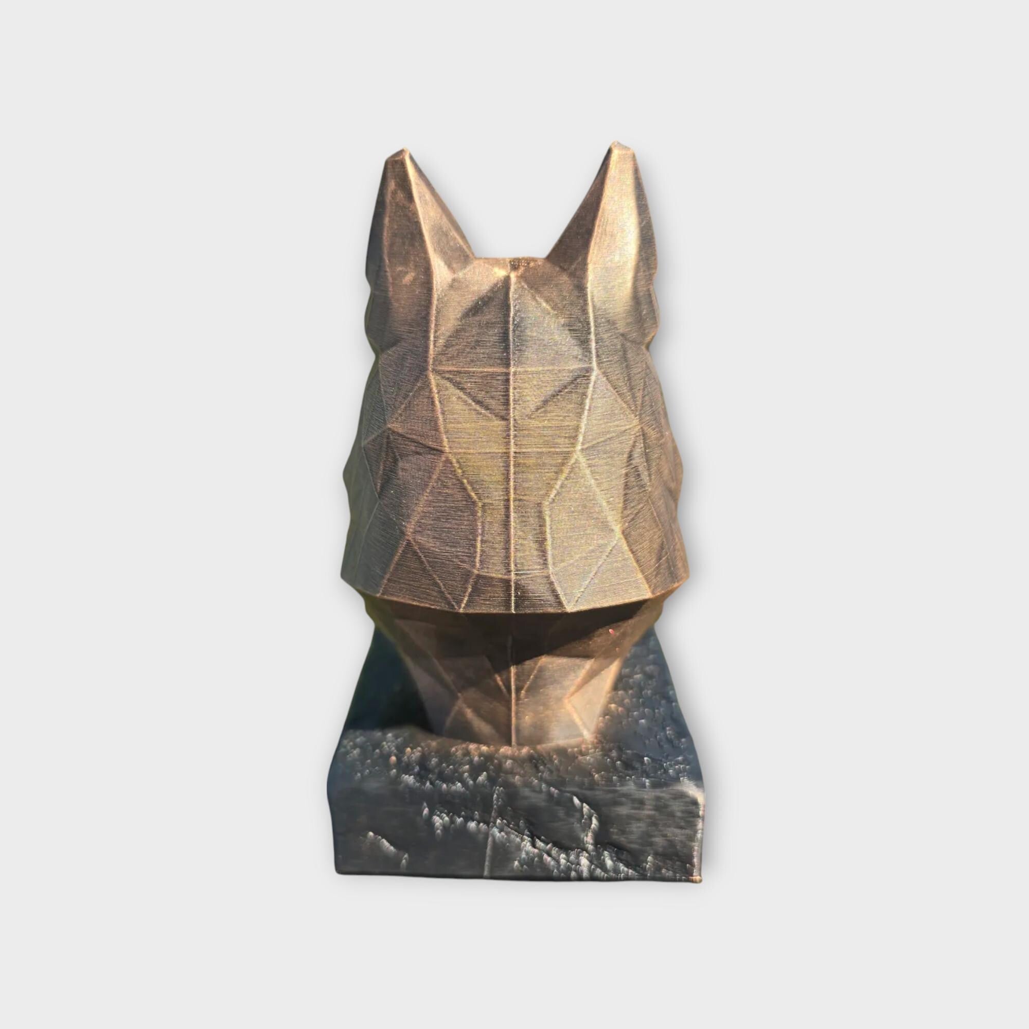 Bust of a German Shepherd Low Poly Bust dog statue - home decor dog lover handpainted ornament