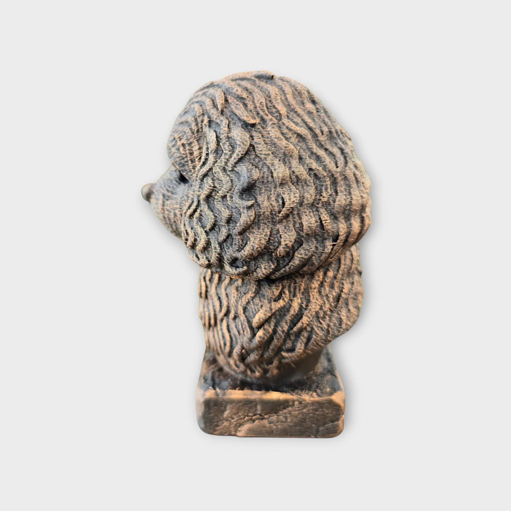 Bust of a Bolonka dog statue - home decor dog lover handpainted ornament