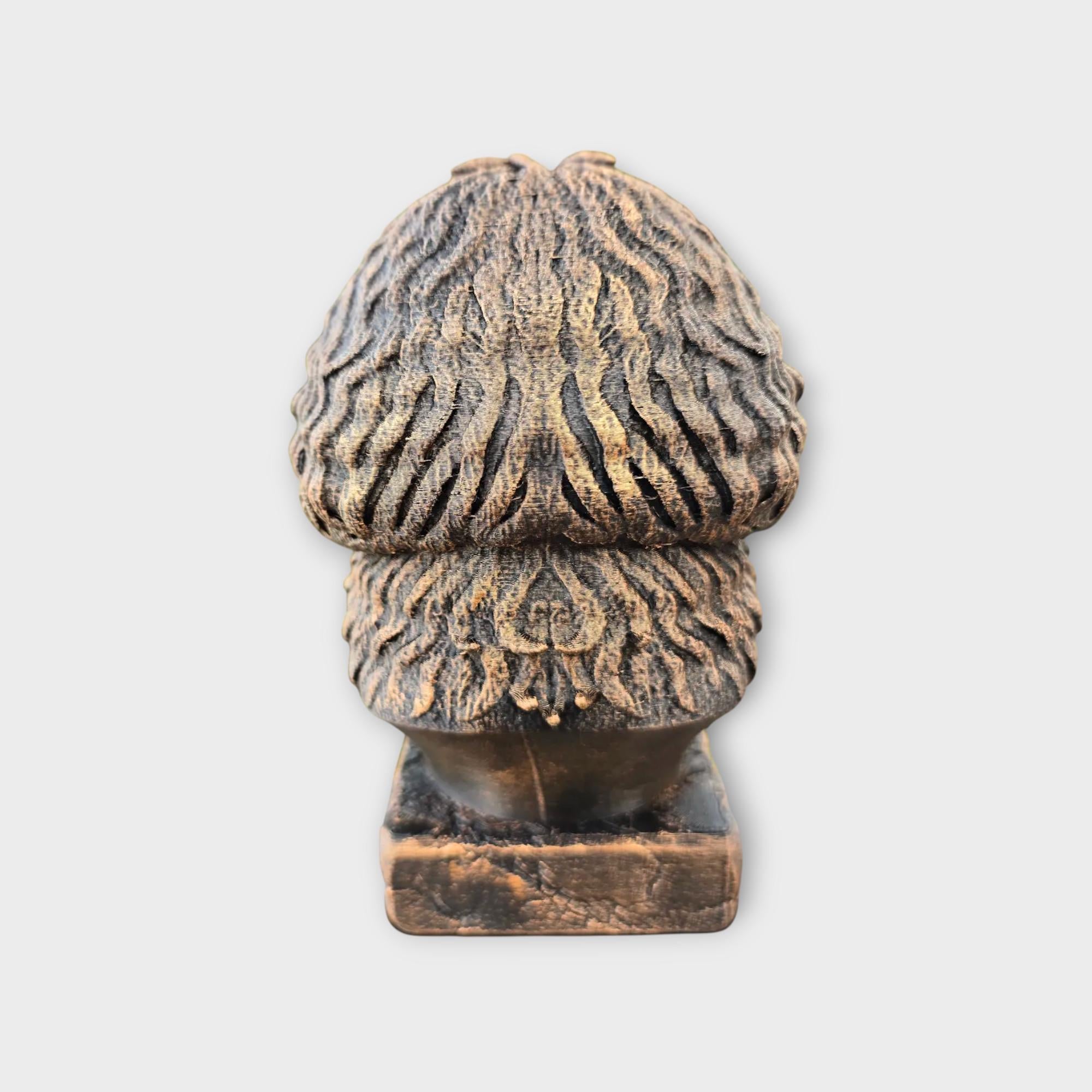 Bust of a Bolonka dog statue - home decor dog lover handpainted ornament