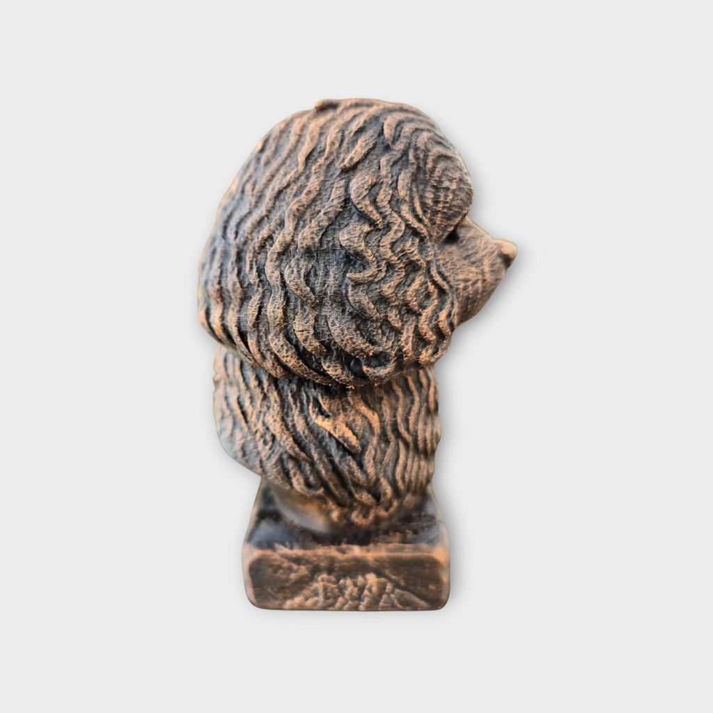 Bust of a Bolonka dog statue - home decor dog lover handpainted ornament