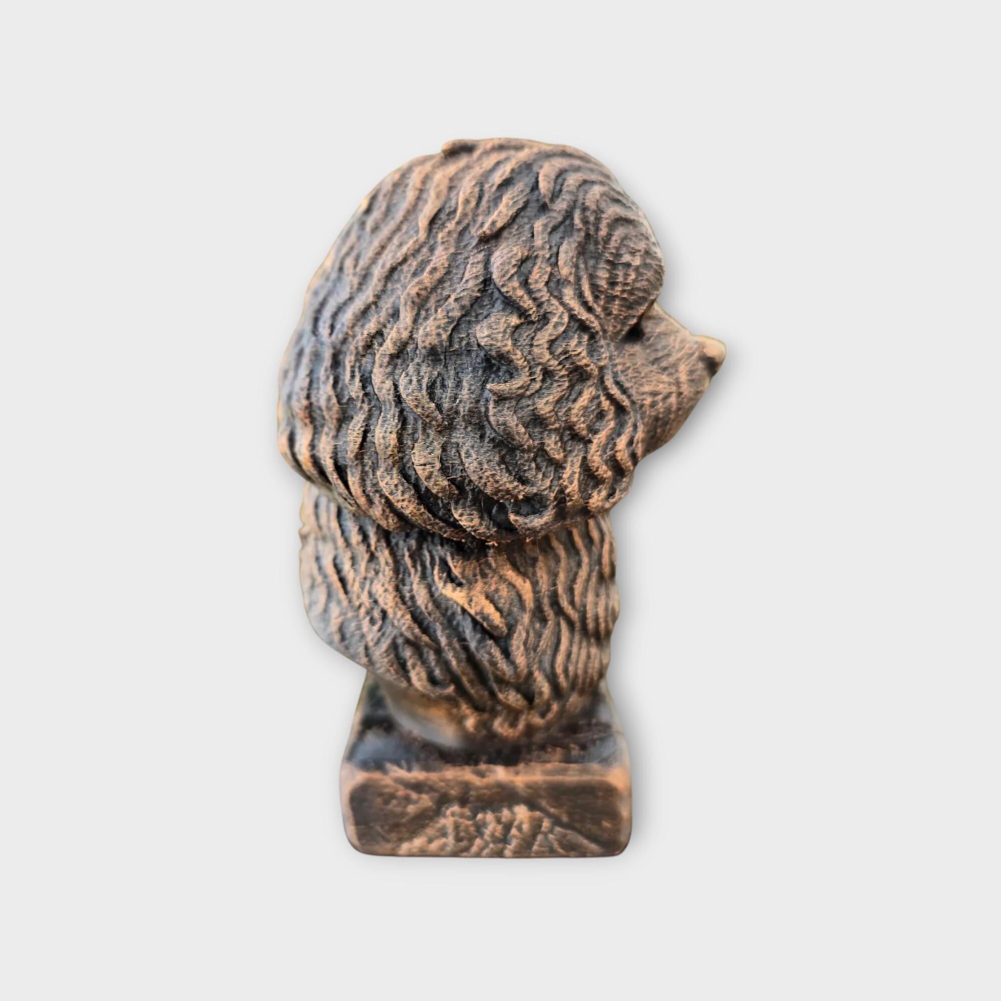 Bust of a Bolonka dog statue - home decor dog lover handpainted ornament