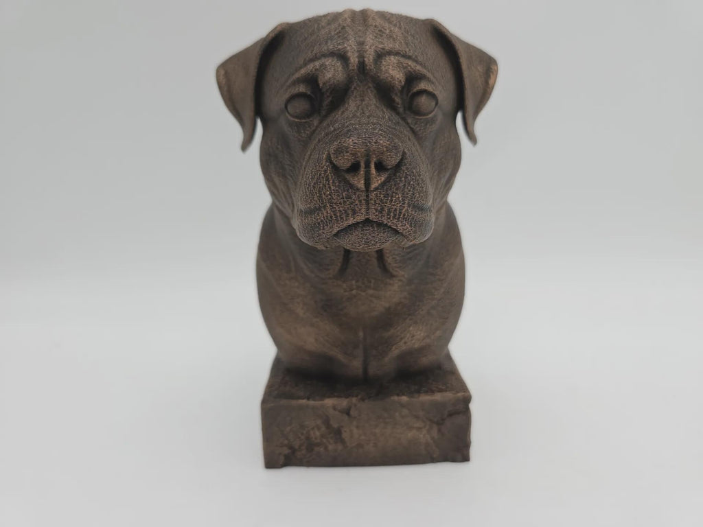 Büste einer Rottweiler-Büste, Hundestatue – Wohndeko, Hundeliebhaber, Geschenk für ihn, ihr handbemaltes Ornament