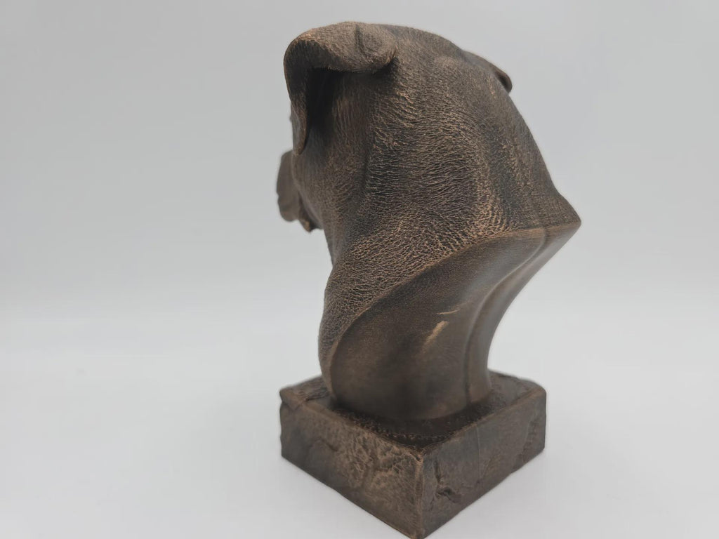 Büste einer Rottweiler-Büste, Hundestatue – Wohndeko, Hundeliebhaber, Geschenk für ihn, ihr handbemaltes Ornament