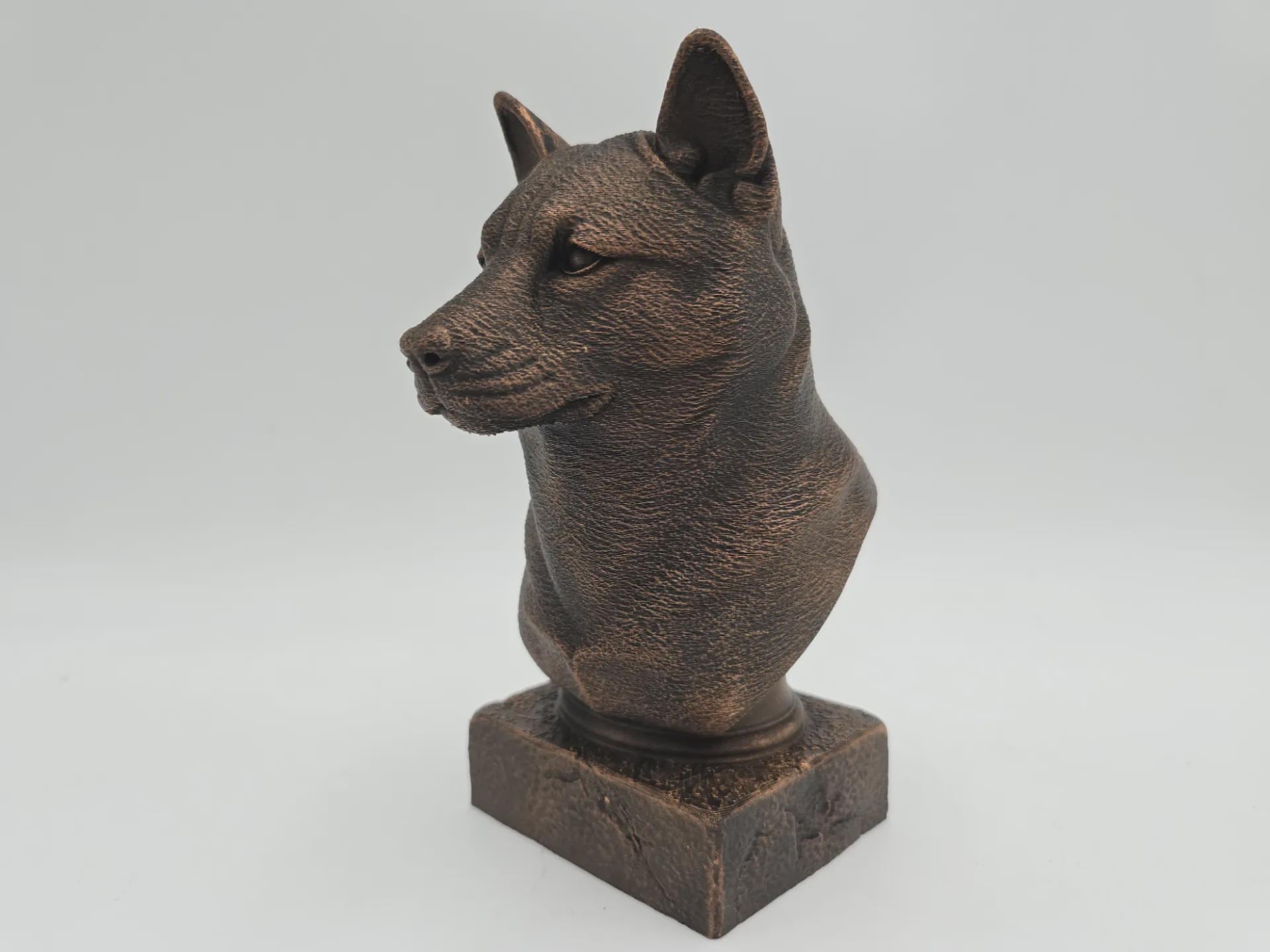 Bust of a Shiba Inu dog statue - home decor dog lover handpainted ornament