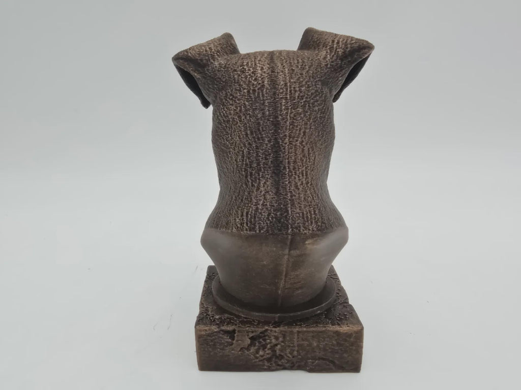 Büste einer Schnauzerbüste, Hundestatue – Wohndeko, Hundeliebhaber, Geschenk für ihn, ihr handbemaltes Ornament