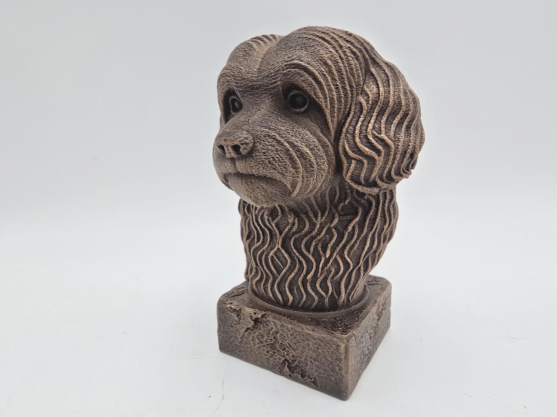 Bust of a havanese dog statue - home decor dog lover handpainted ornament