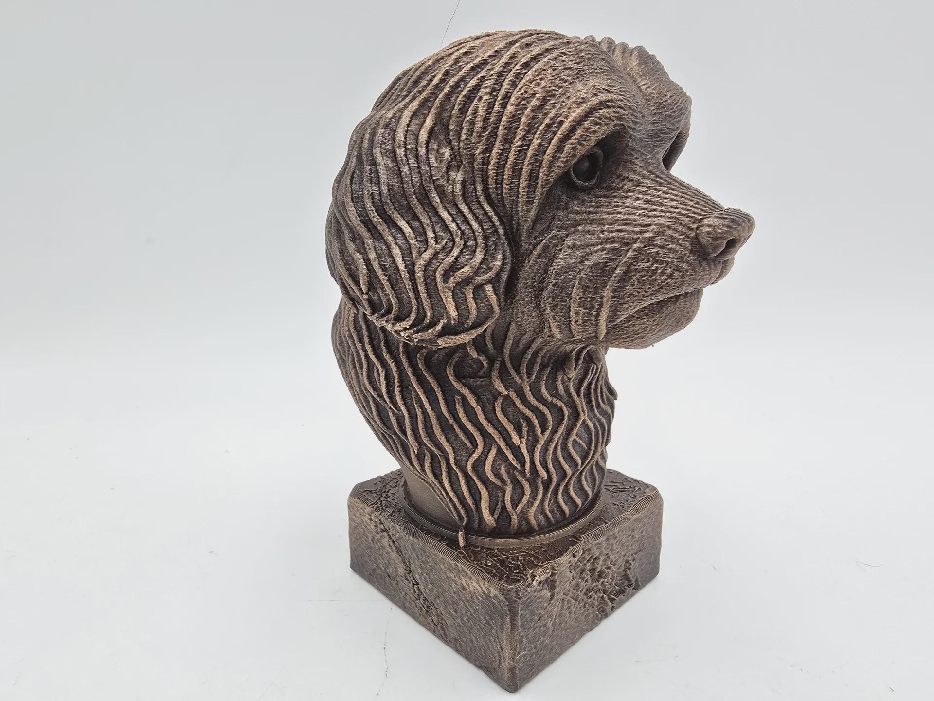 Bust of a havanese dog statue - home decor dog lover handpainted ornament