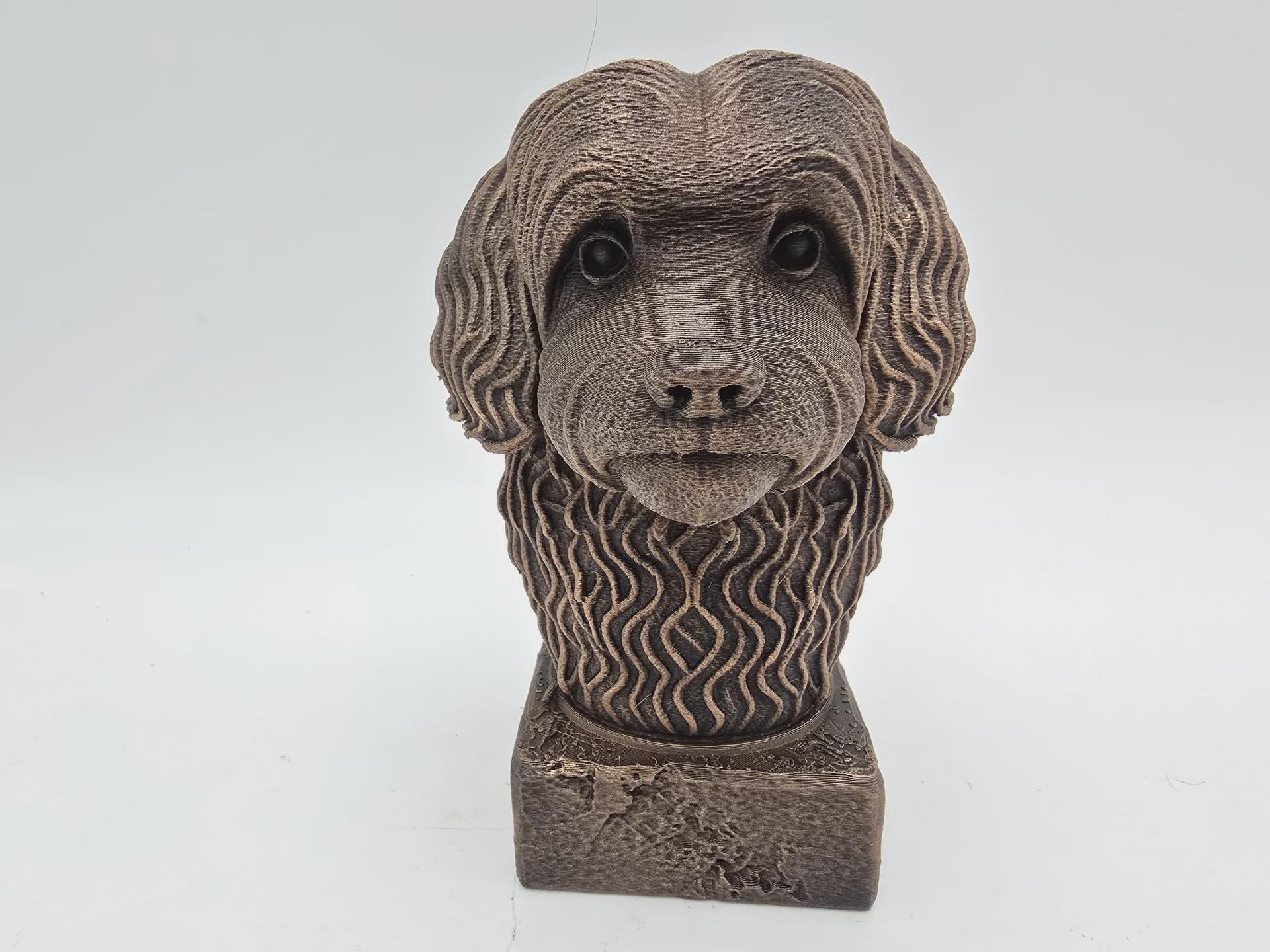 Bust of a havanese dog statue - home decor dog lover handpainted ornament