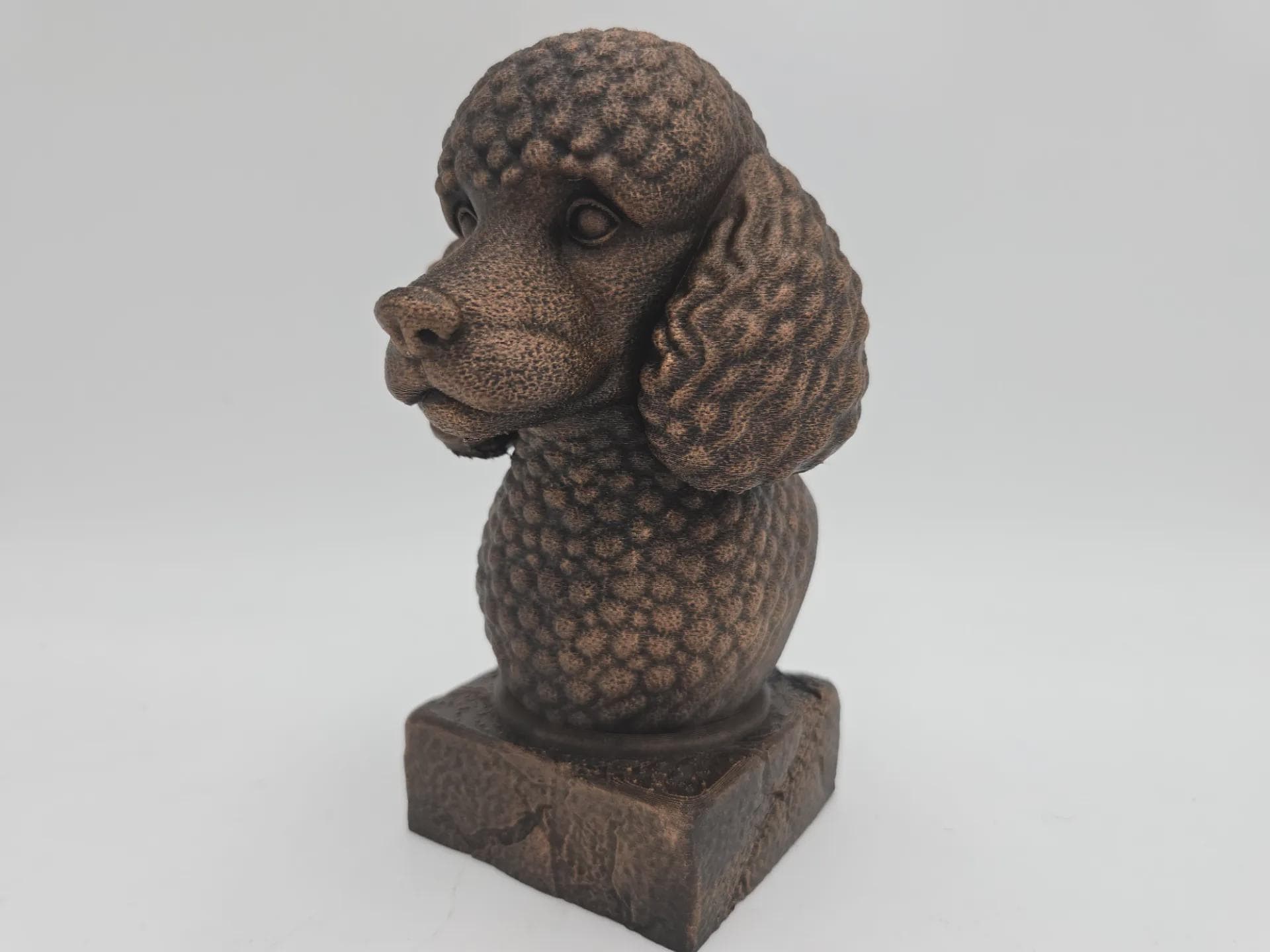 Bust of a poodle bust dog statue - home decor dog lover handpainted ornament