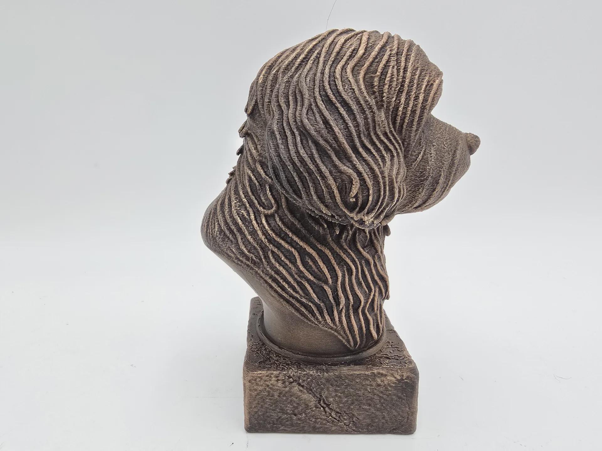 Bust of a havanese dog statue - home decor dog lover handpainted ornament