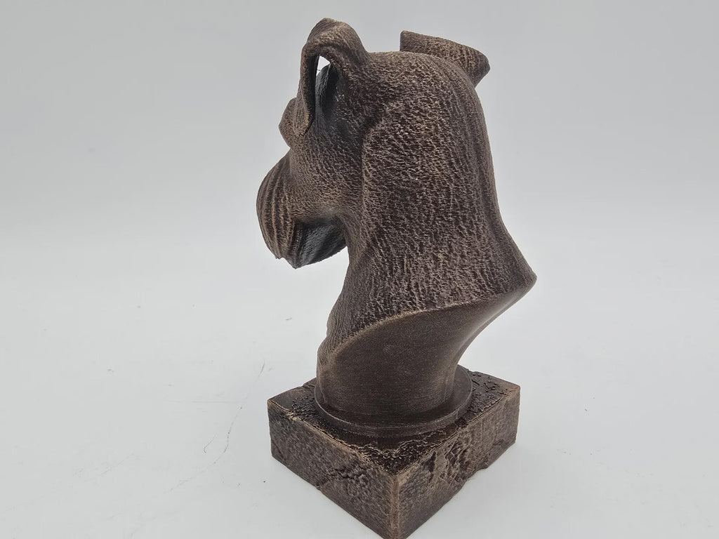 Büste einer Schnauzerbüste, Hundestatue – Wohndeko, Hundeliebhaber, Geschenk für ihn, ihr handbemaltes Ornament