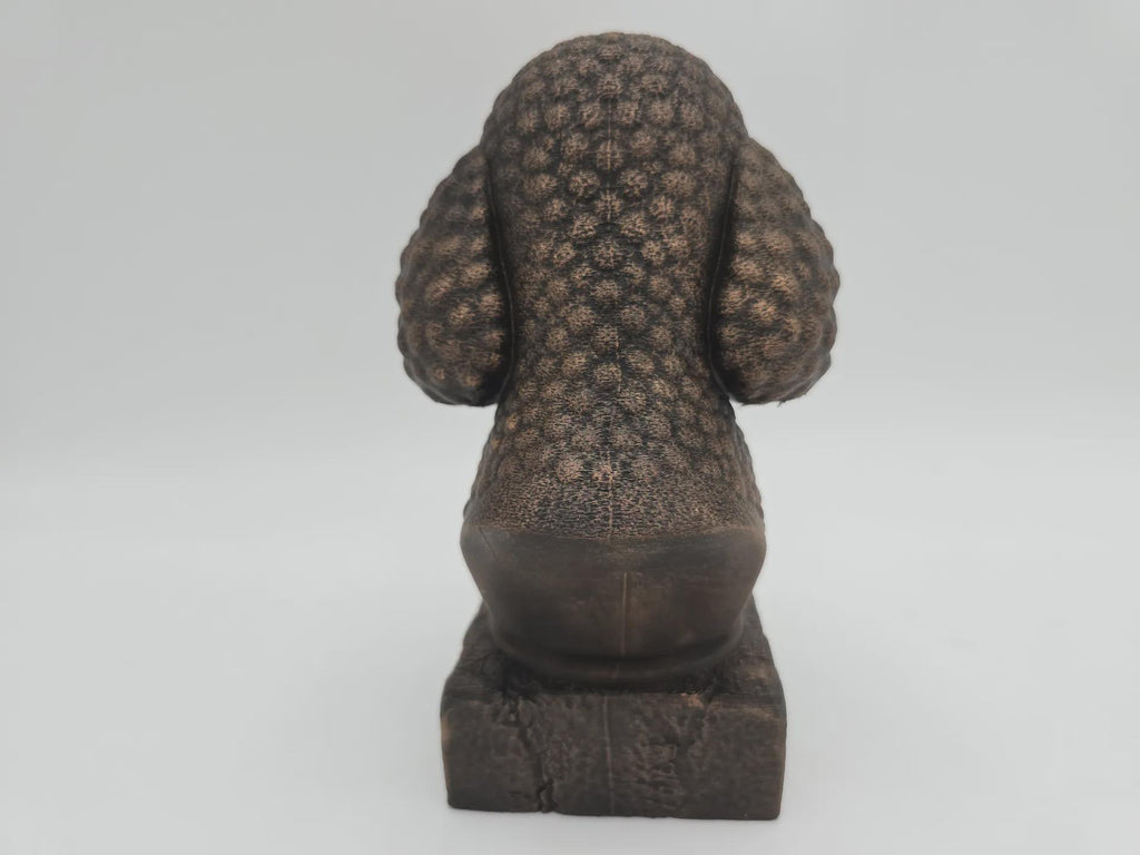 Bust of a poodle bust dog statue - home decor dog lover handpainted ornament