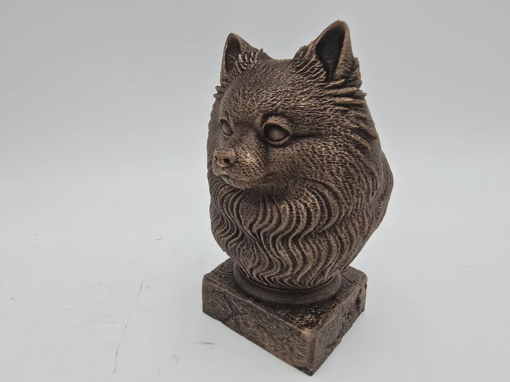 Bust of a pompsky bust bust dog statue - home decor dog lover handpainted ornament