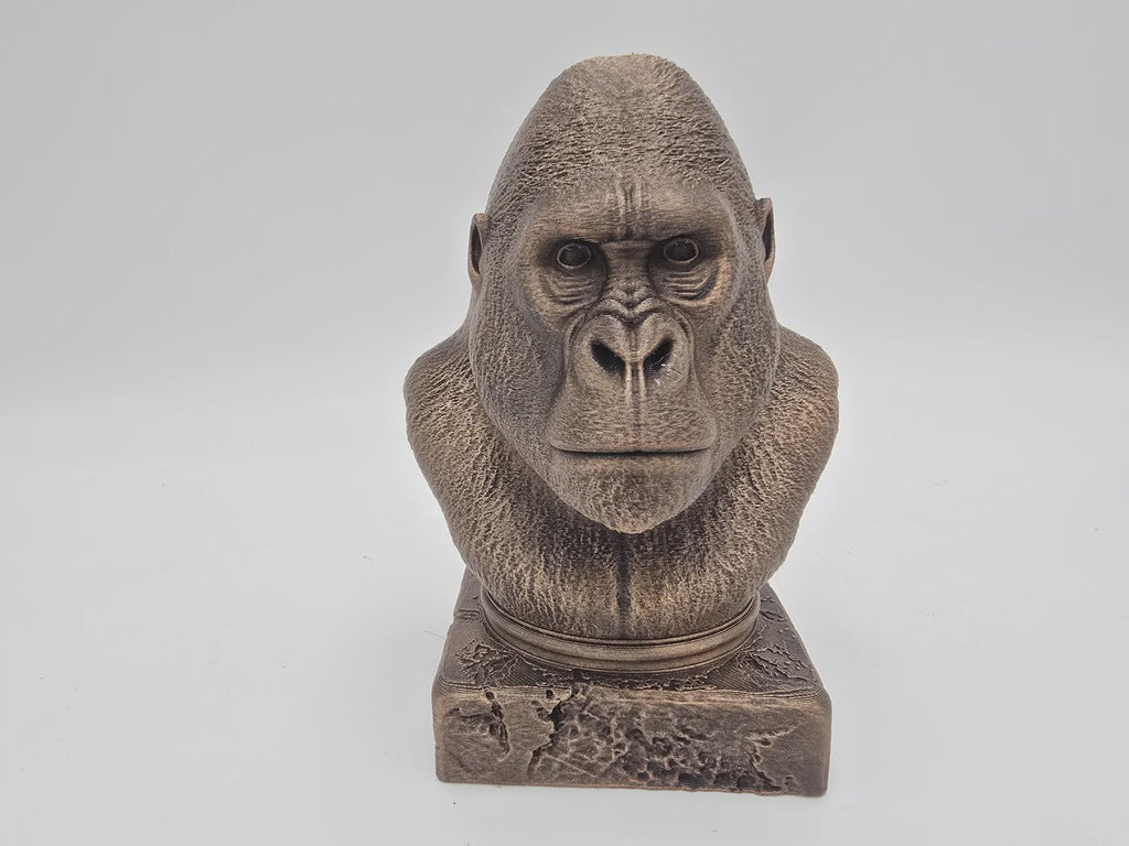 Bust of a Gorilla statue - home decor lover gift him her handpainted ornament