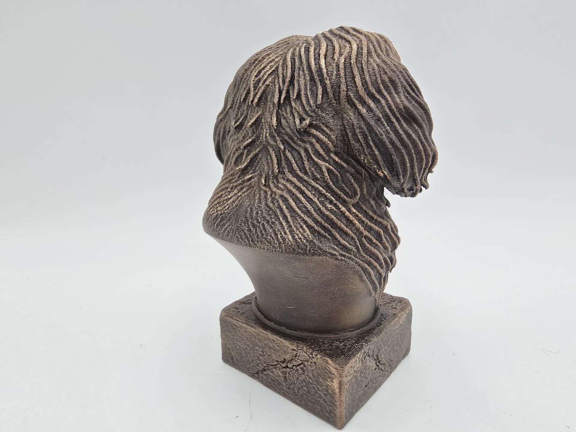 Bust of a havanese dog statue - home decor dog lover handpainted ornament