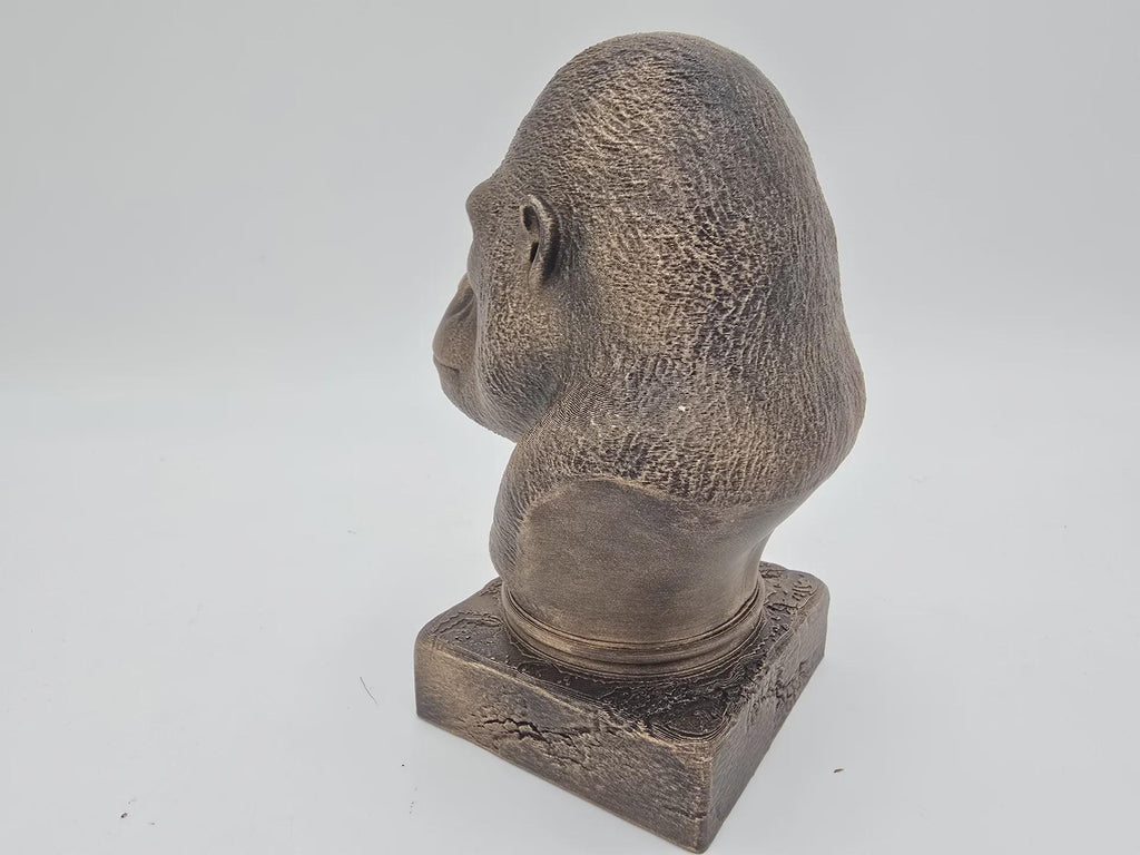Bust of a Gorilla statue - home decor lover gift him her handpainted ornament