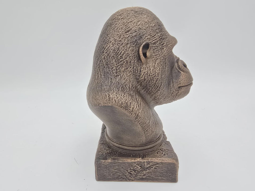 Bust of a Gorilla statue - home decor lover gift him her handpainted ornament