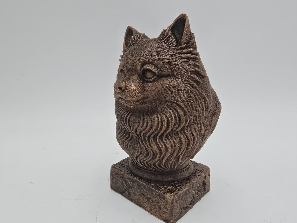 Bust of a pompsky bust bust dog statue - home decor dog lover handpainted ornament