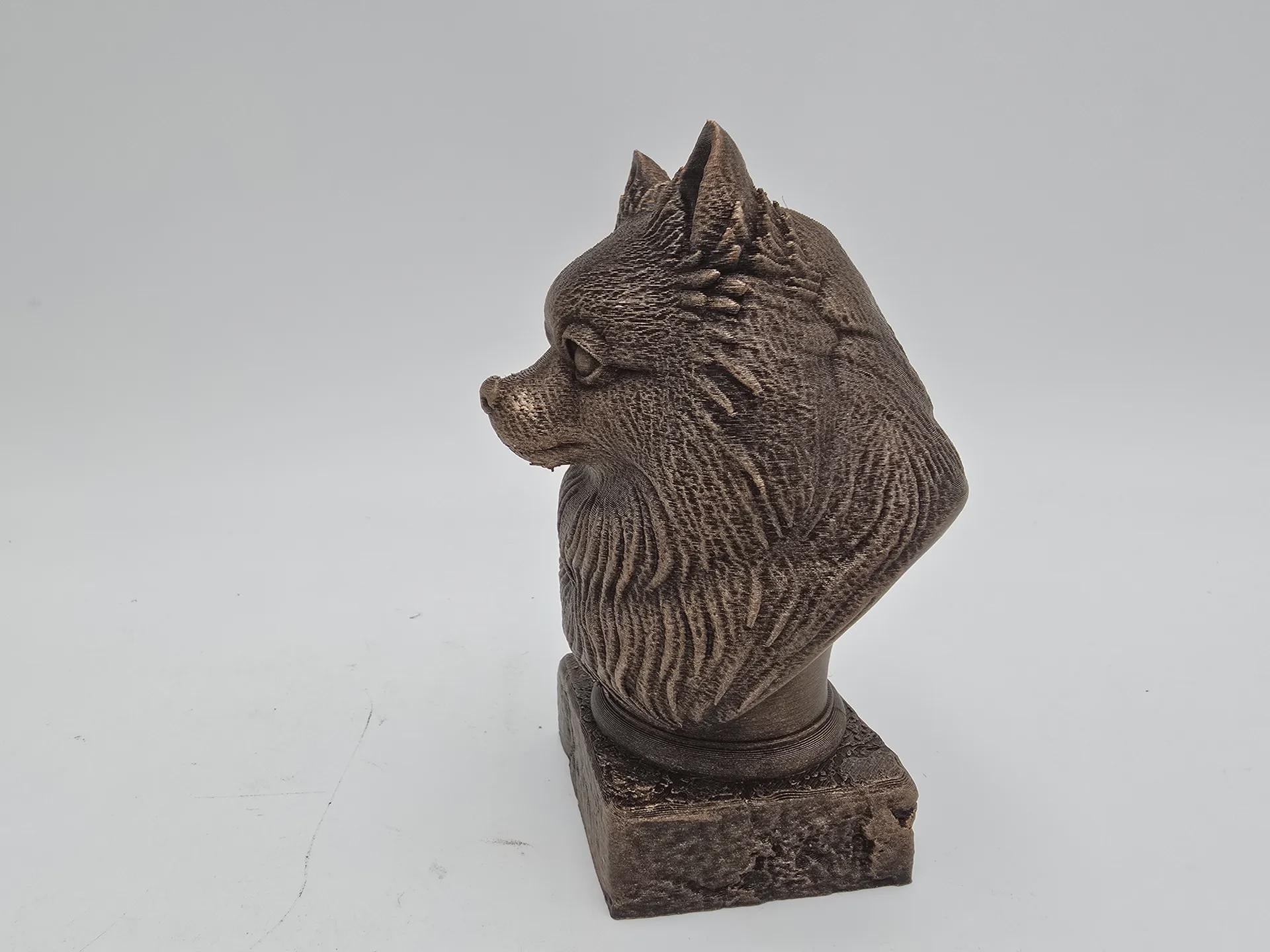 Bust of a pompsky bust bust dog statue - home decor dog lover handpainted ornament