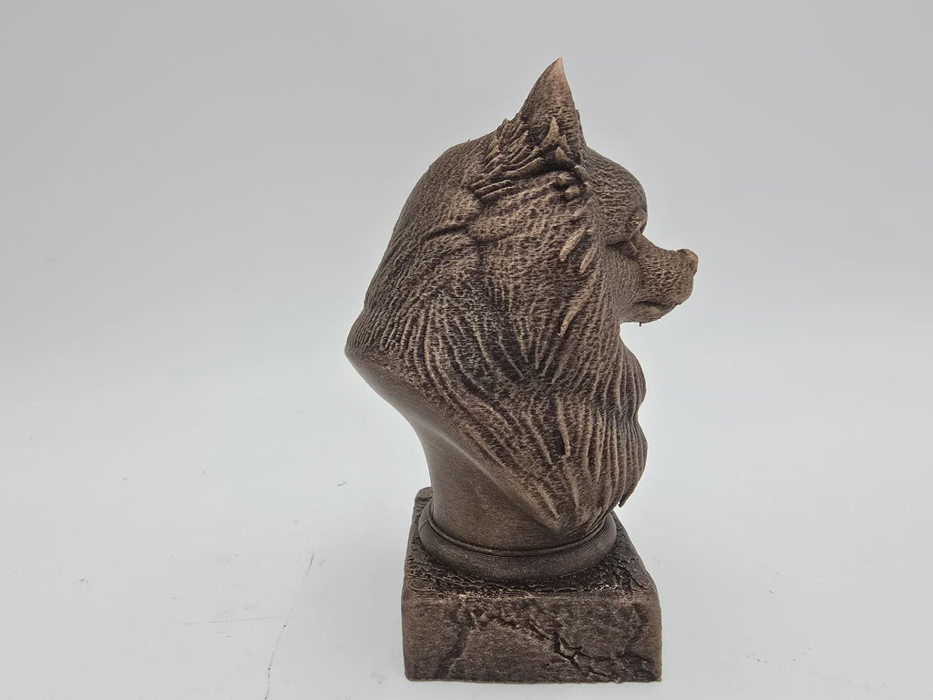 Bust of a pompsky bust bust dog statue - home decor dog lover handpainted ornament