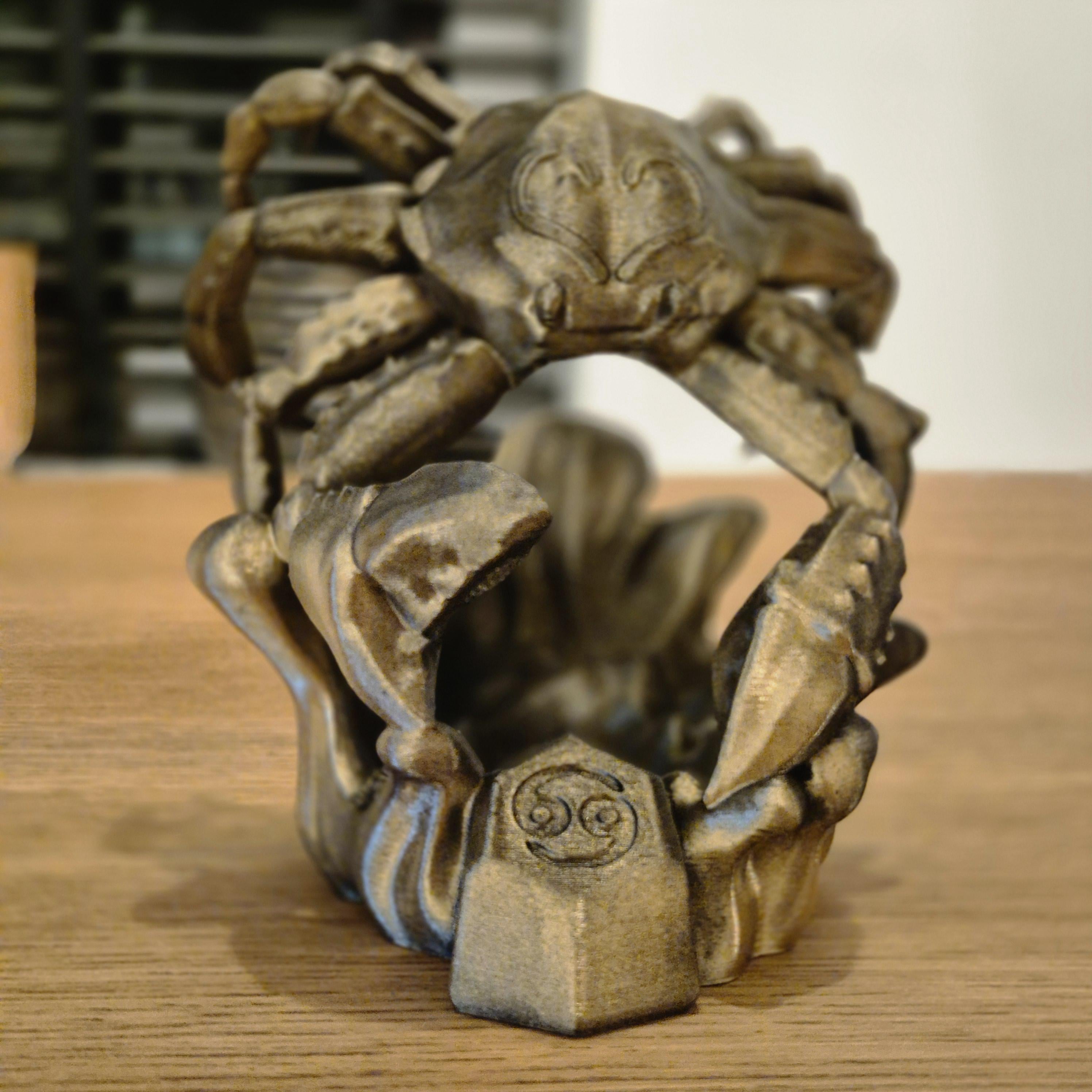 Elegant Cancer zodiac Figurine - Handcrafted Astrology Art - birthday milestone gift