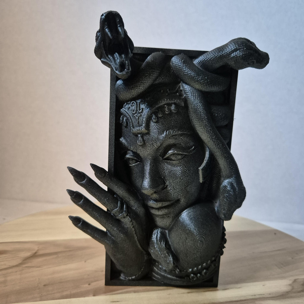 Medusa Book Nook – Griechische Mythologie Bücherregal-Einsatz & dekorativer Buchständer