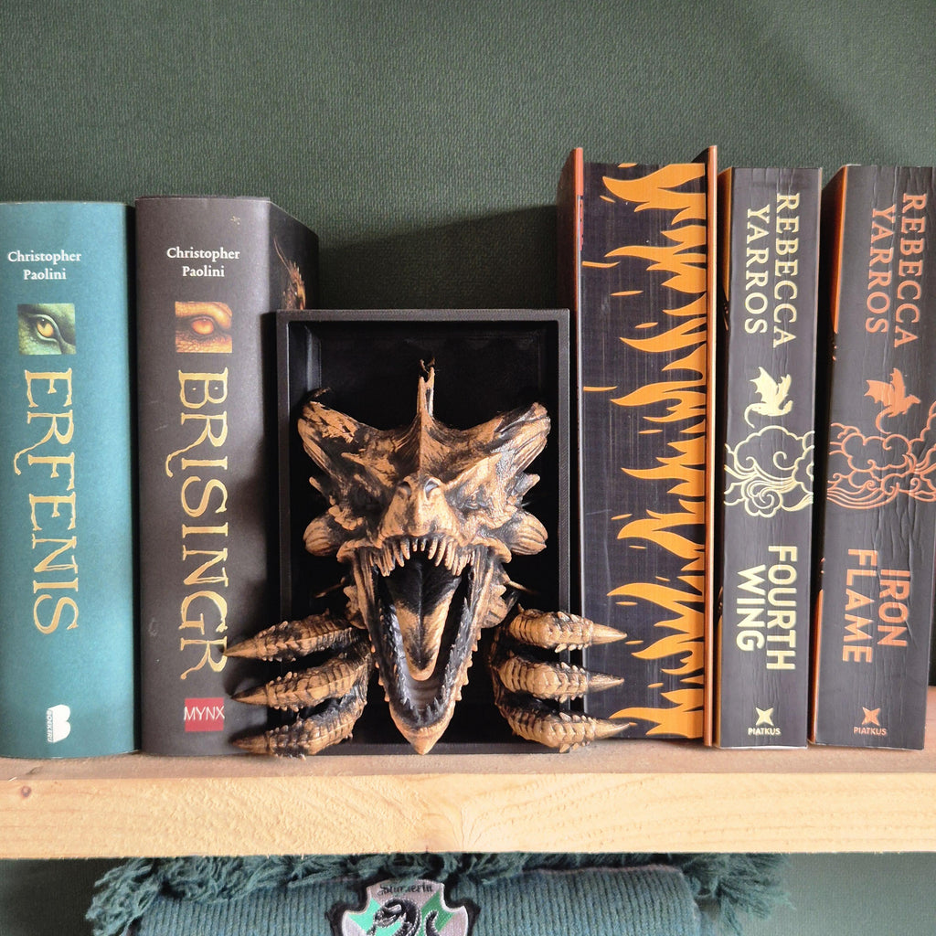 Book Nook Dragon Awakens Sculpture - Fairy Tale Decor