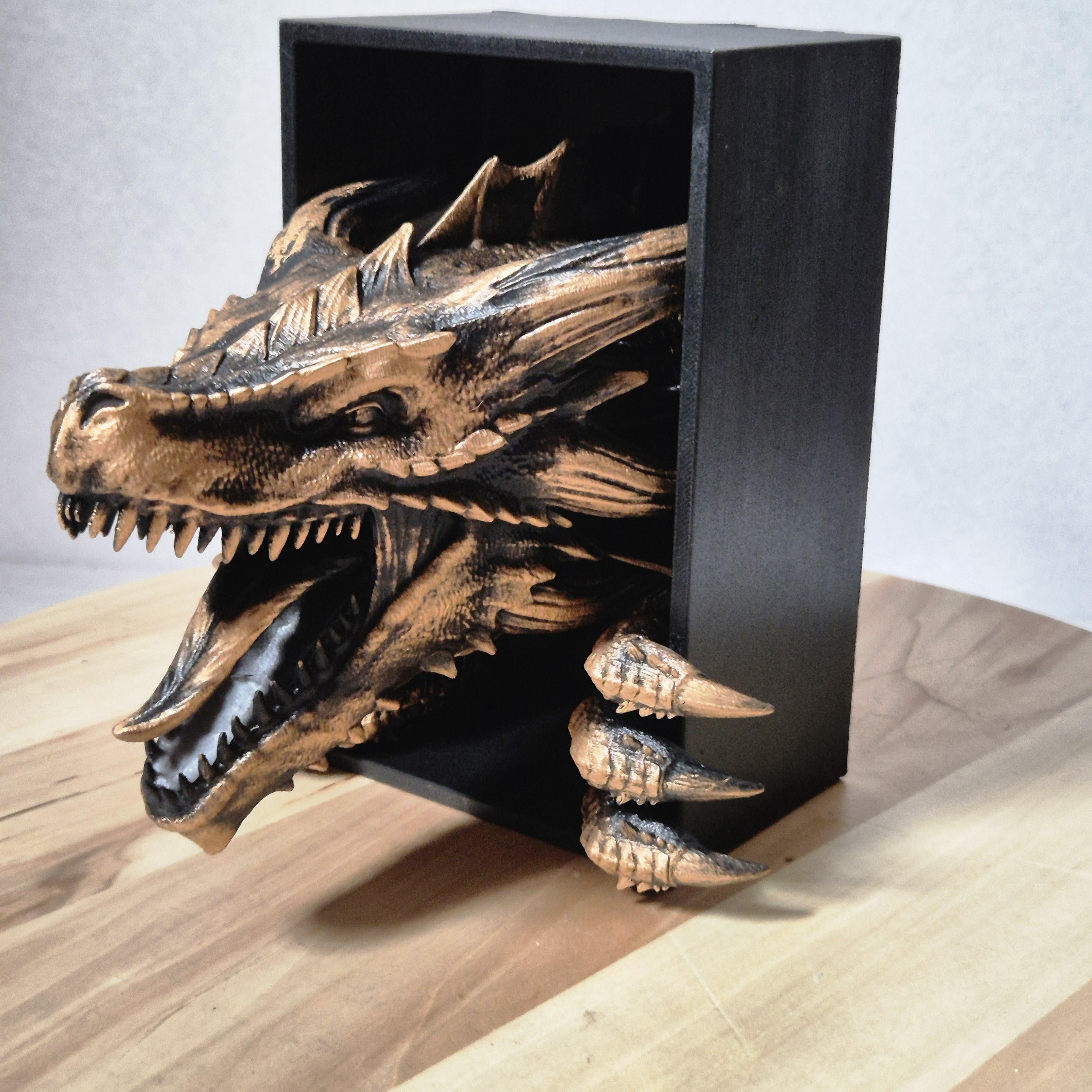 Book Nook Dragon Awakens Sculpture - Fairy Tale Decor