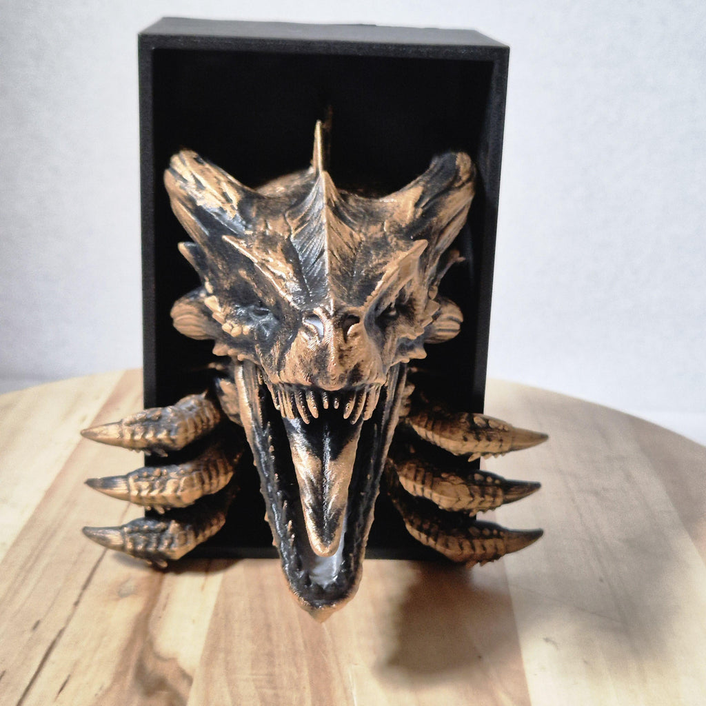 Book Nook Dragon Awakens Sculpture - Fairy Tale Decor