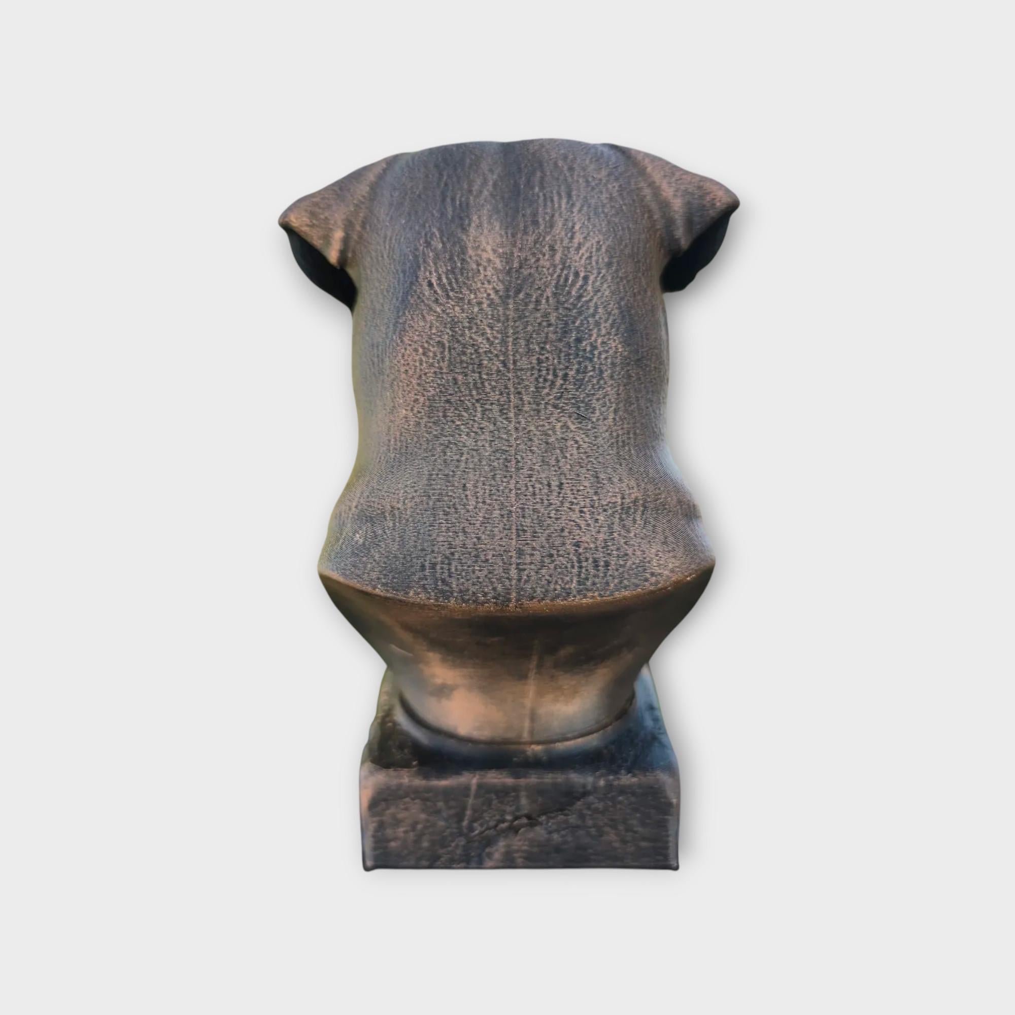Bust of a Canarian Mastiff dog statue - home decor dog lover gift him her handpainted ornament