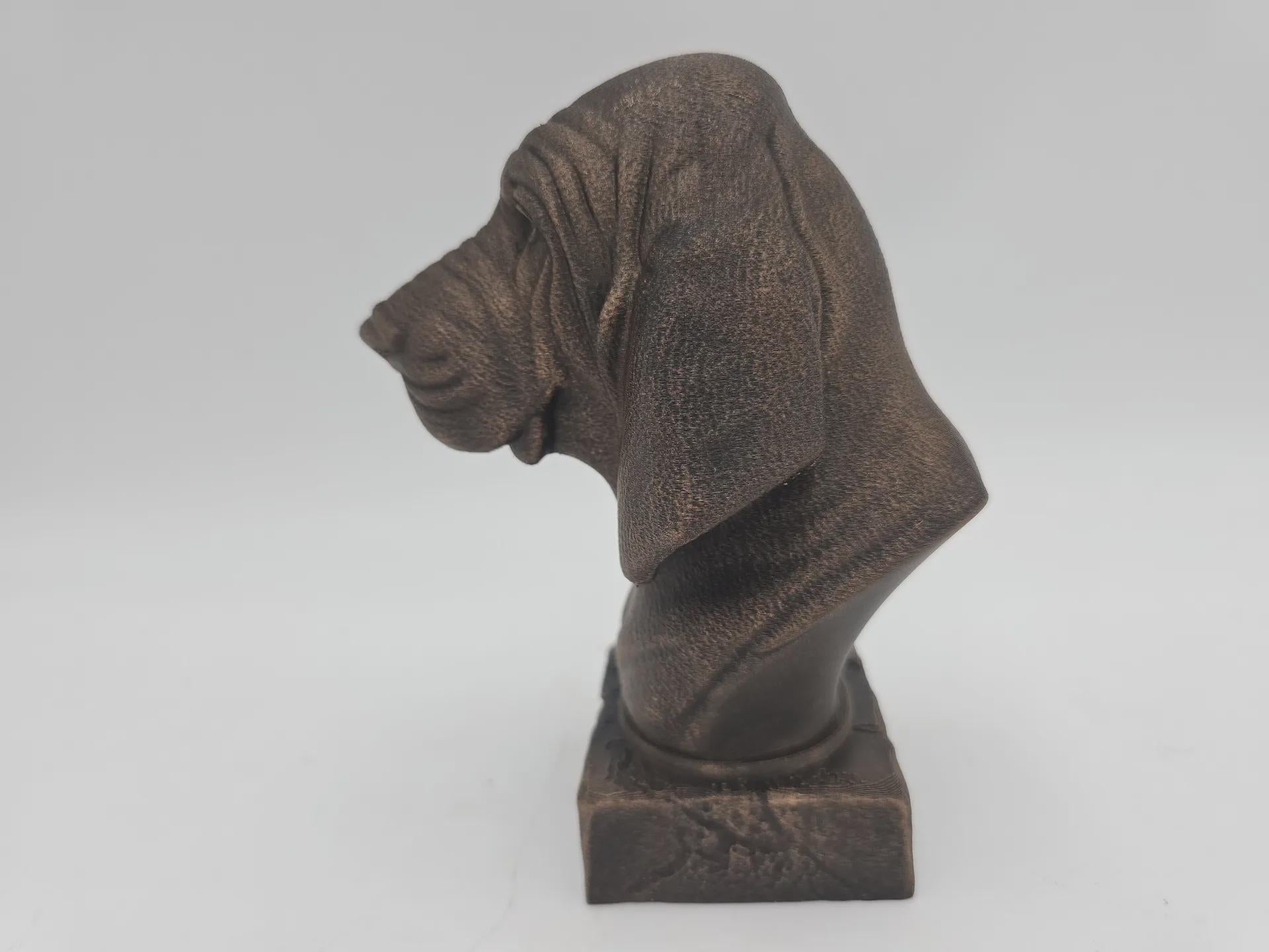 Bust of a Bloodhound dog statue - home decor dog lover gift him her handpainted ornament