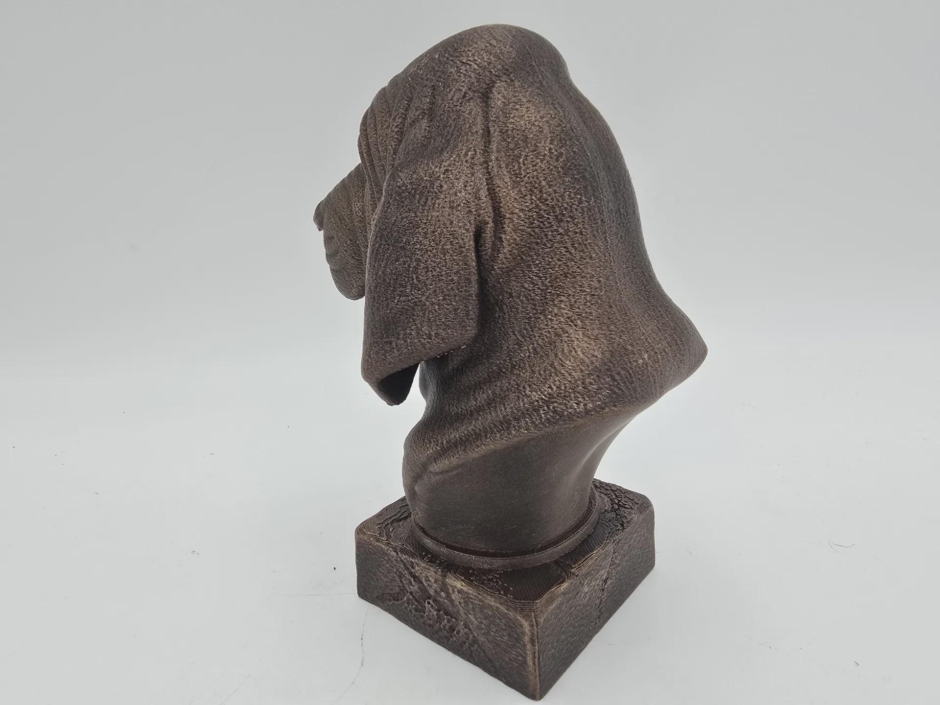 Bust of a Bloodhound dog statue - home decor dog lover gift him her handpainted ornament