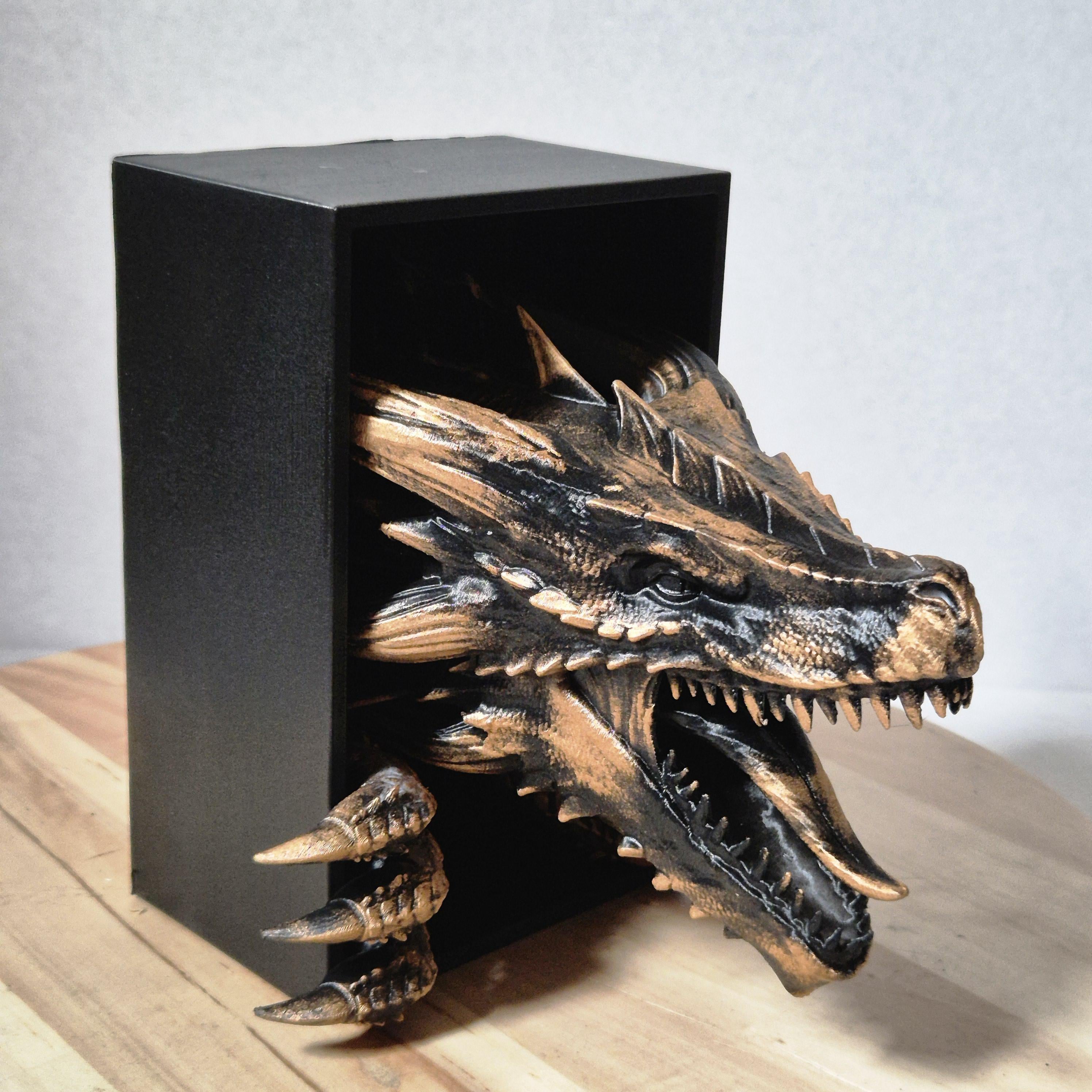 Book Nook Dragon Awakens Sculpture - Fairy Tale Decor