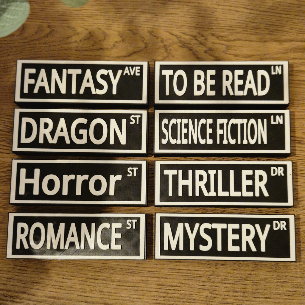 Street sign book theme - bookshelf decor