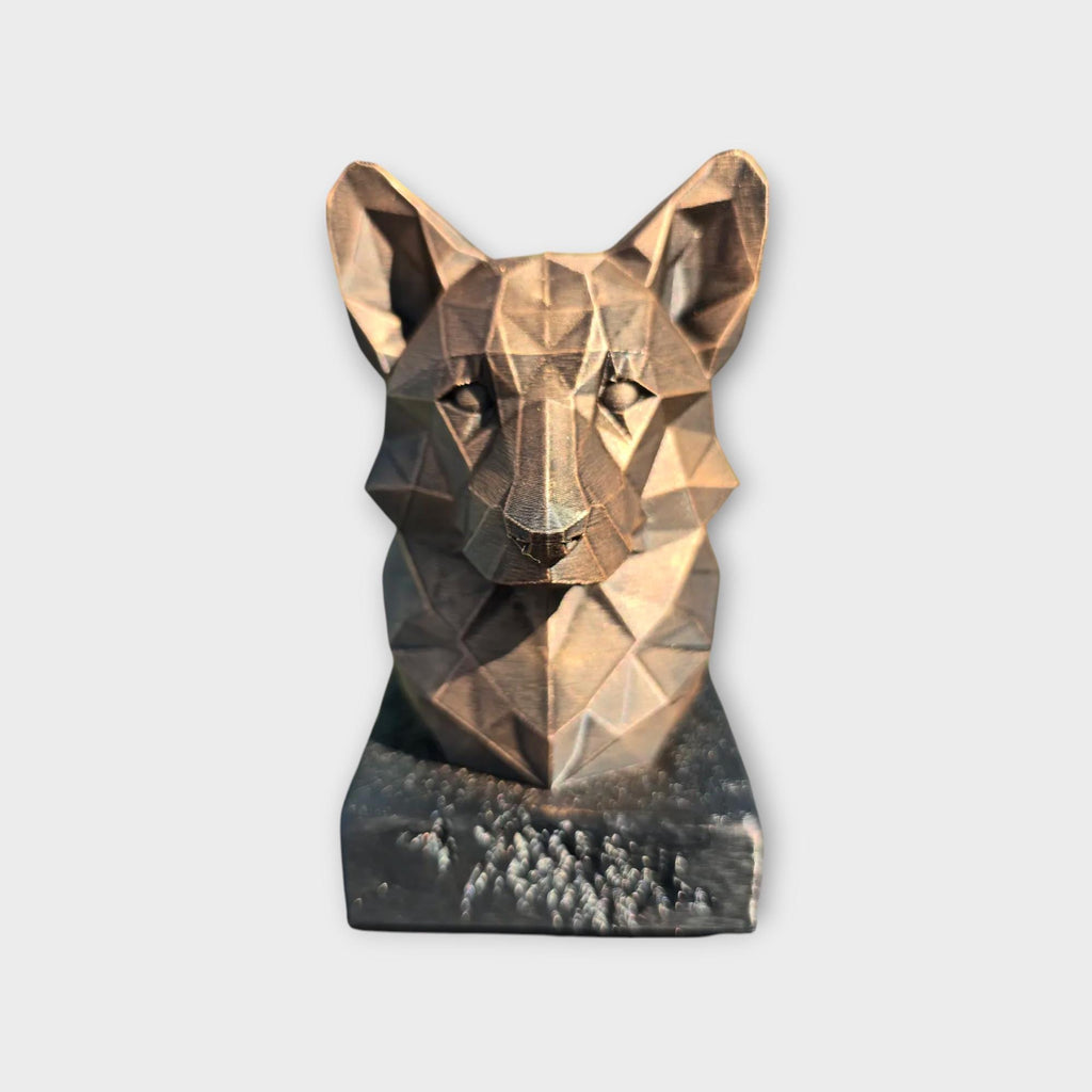 Bust of a Corgi Low Poly Bust dog statue - handpainted home decor dog lover gift him her ornament