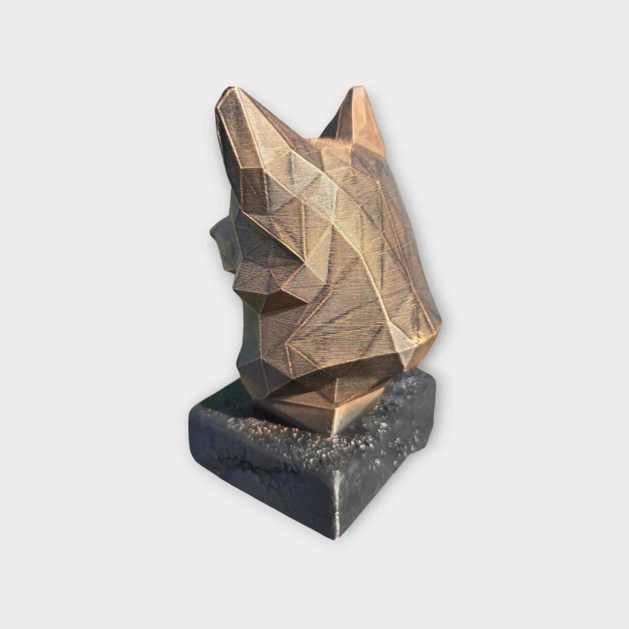 Bust of a Corgi Low Poly Bust dog statue - handpainted home decor dog lover gift him her ornament