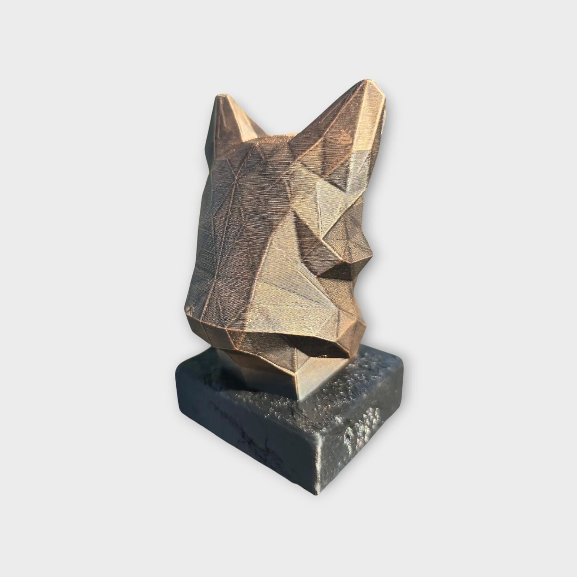 Bust of a Corgi Low Poly Bust dog statue - handpainted home decor dog lover gift him her ornament