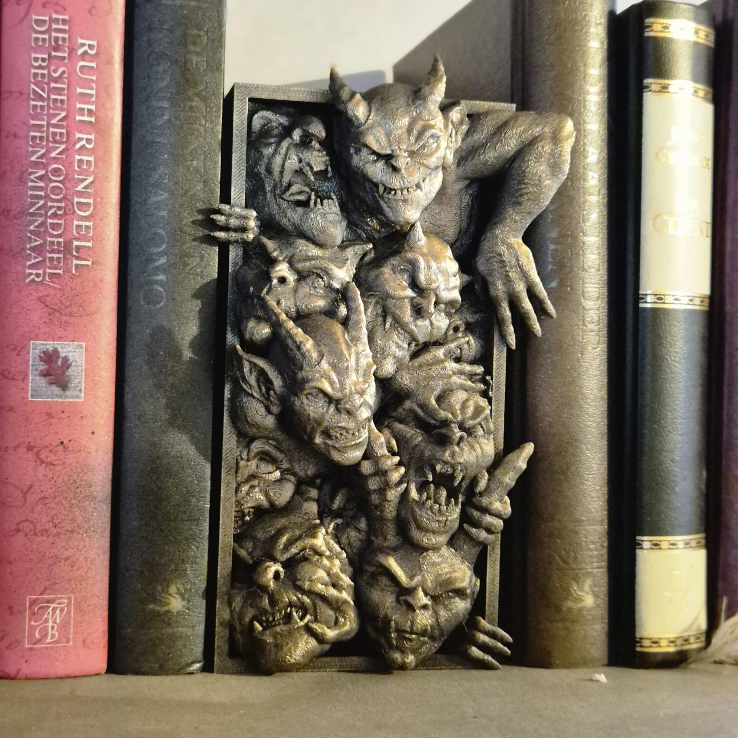 Imp's Inferno - Book Nook Insert bookshelf decor