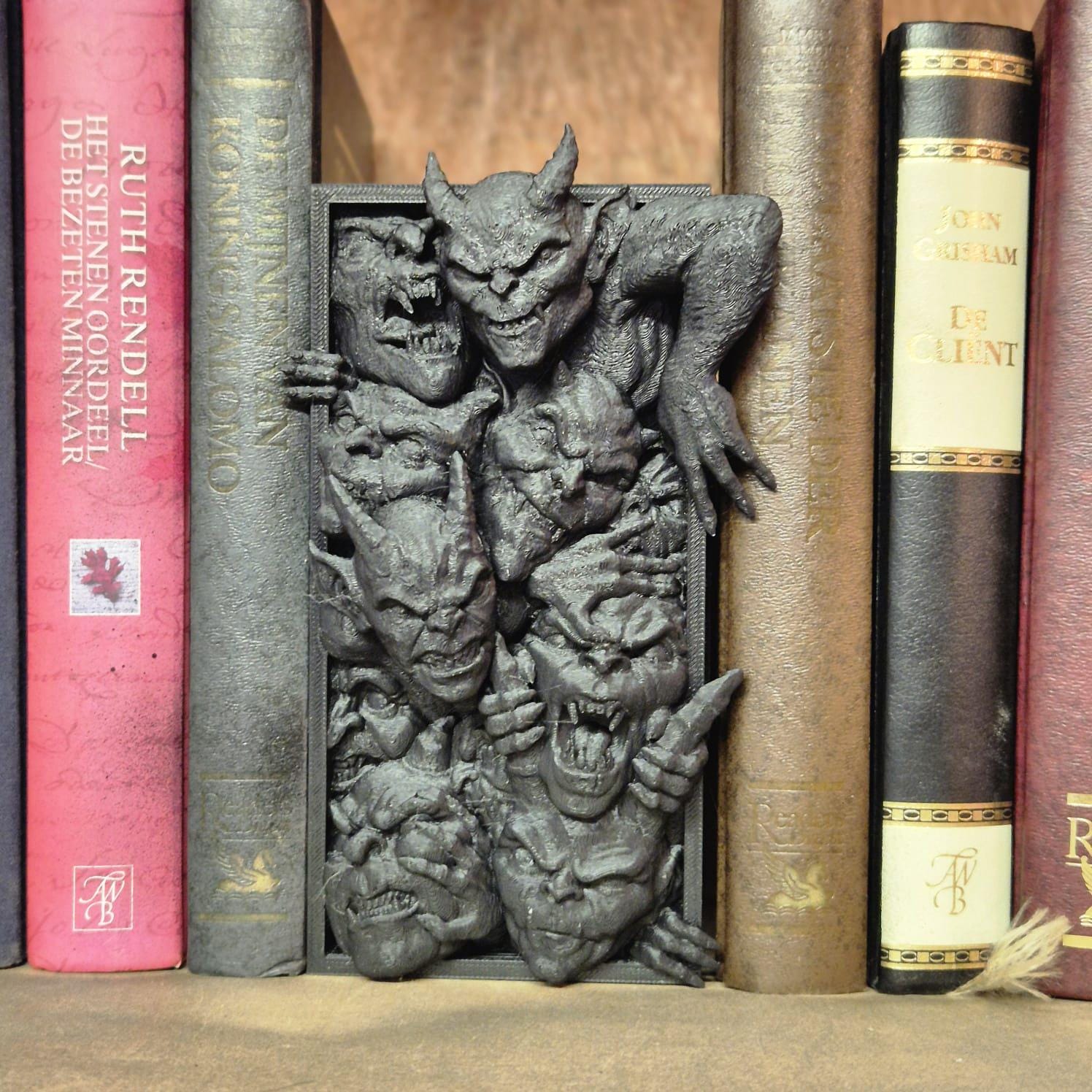 Imp's Inferno - Book Nook Insert bookshelf decor