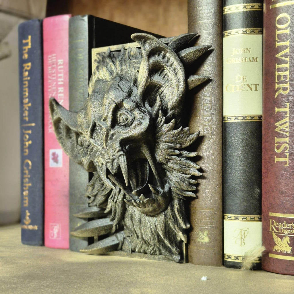 Unique Handcrafted bat Book Nook | Mystical bat Bookend | Fantasy Bookshelf Decor