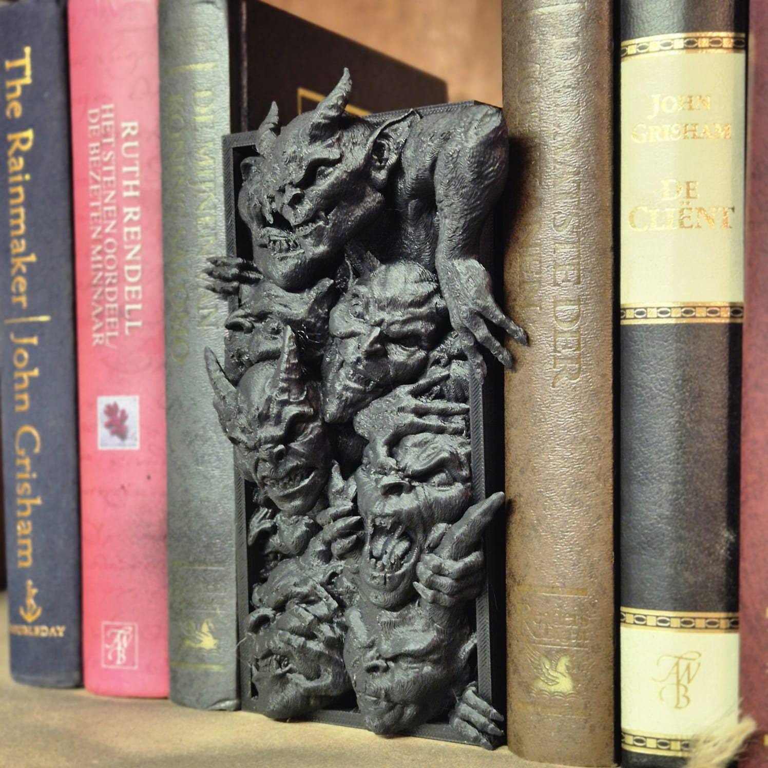 Imp's Inferno - Book Nook Insert bookshelf decor