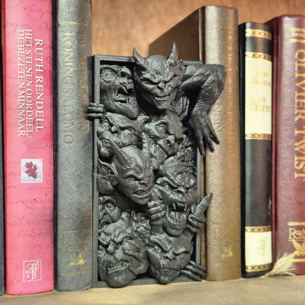 Imp's Inferno - Book Nook Insert bookshelf decor