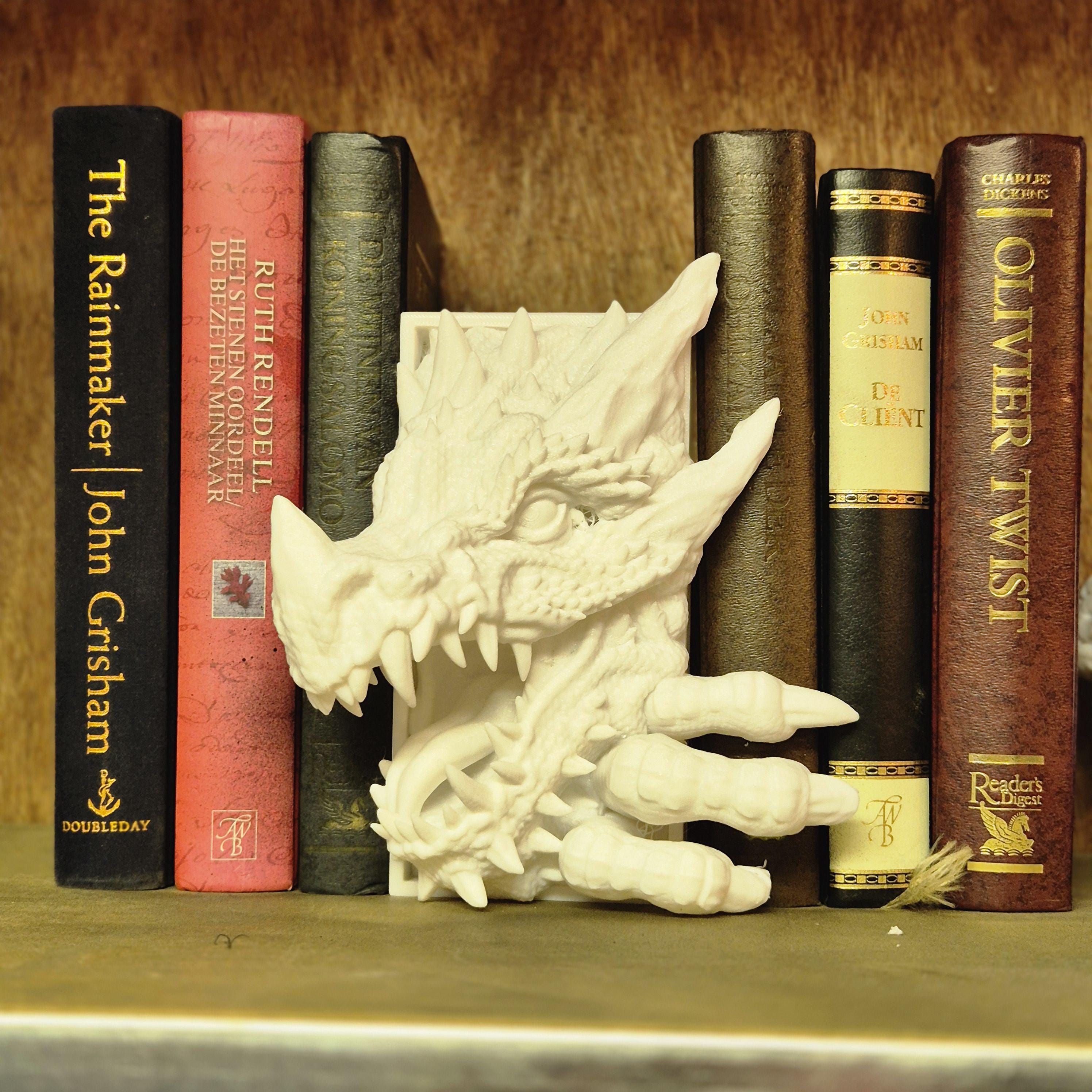 Magical Reading Nook Black Dragon Sculpture - Fairy Tale Decor