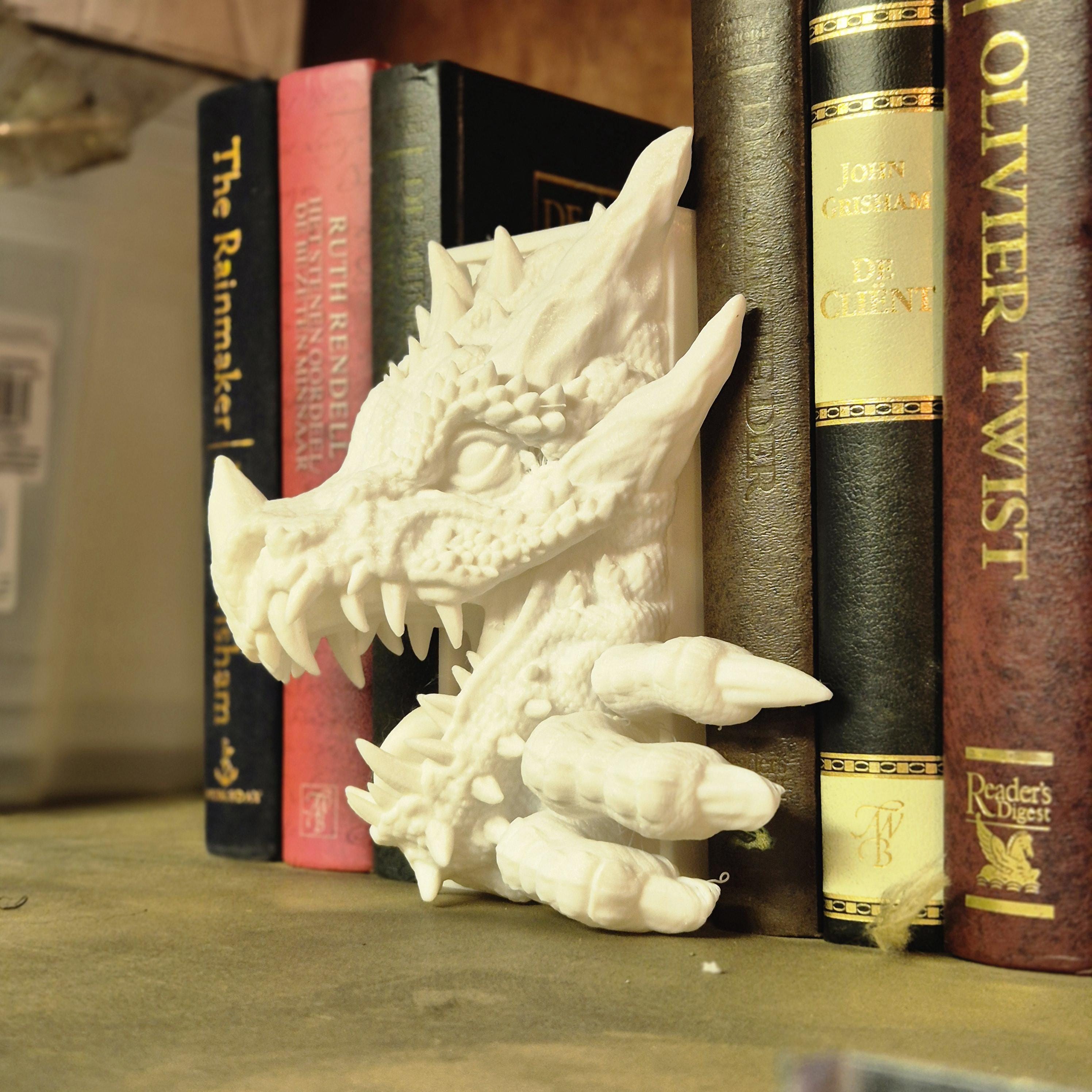 Magical Reading Nook Black Dragon Sculpture - Fairy Tale Decor